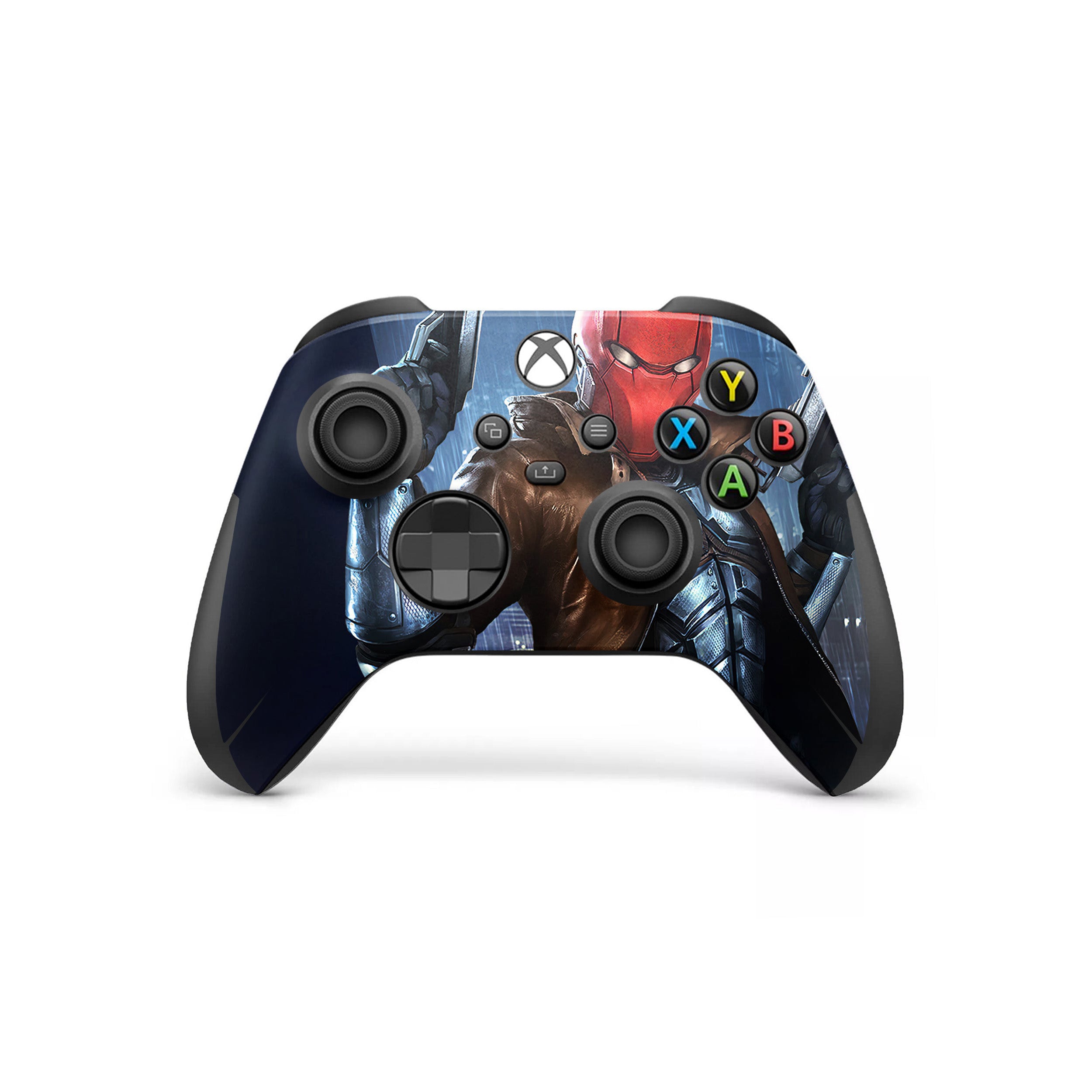 A video game skin featuring a DC Comics Red Hood design for the Xbox Wireless Controller.