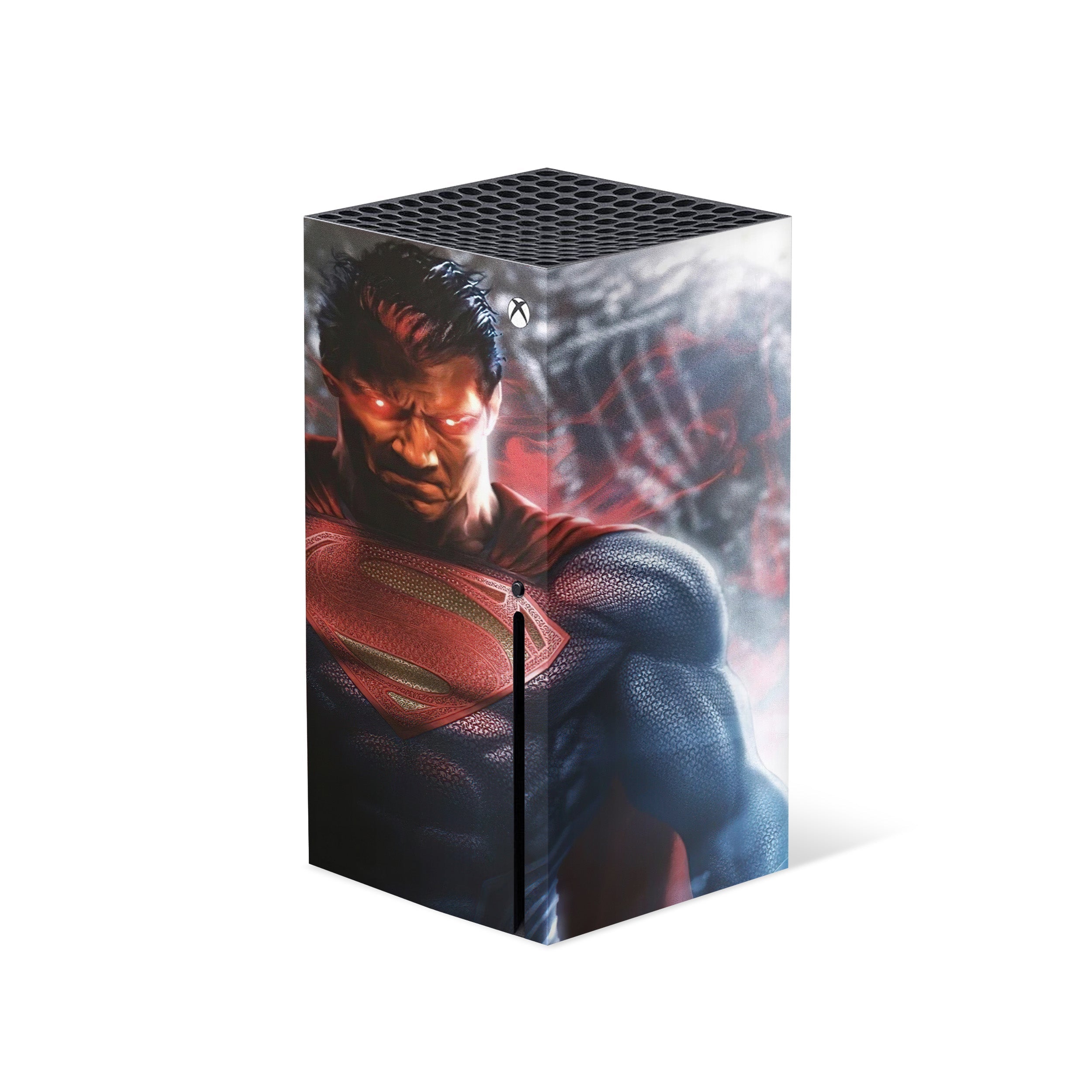 A video game skin featuring a DC Comics Superman design for the Xbox Series X.