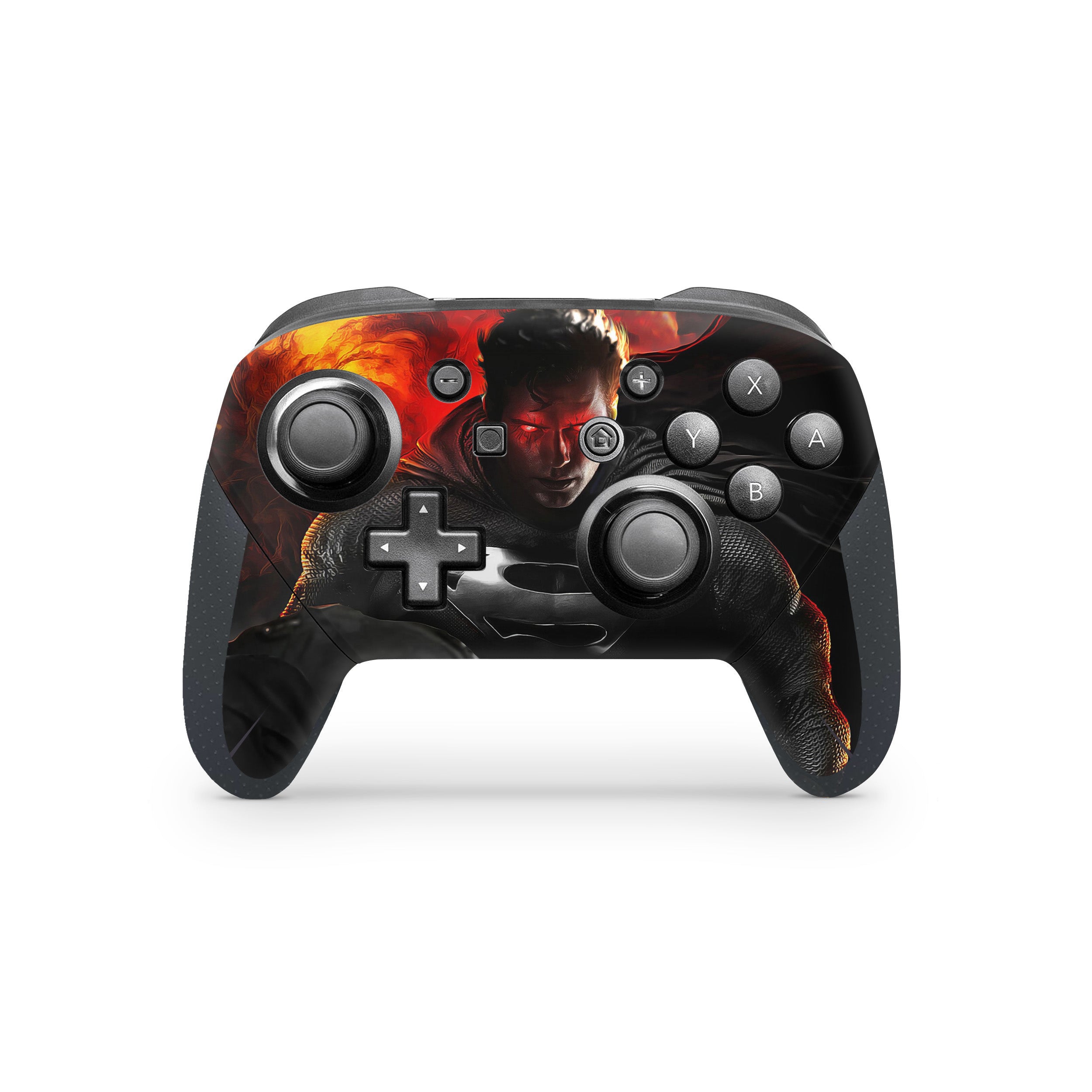 A video game skin featuring a DC Comics Superman design for the Switch Pro Controller.