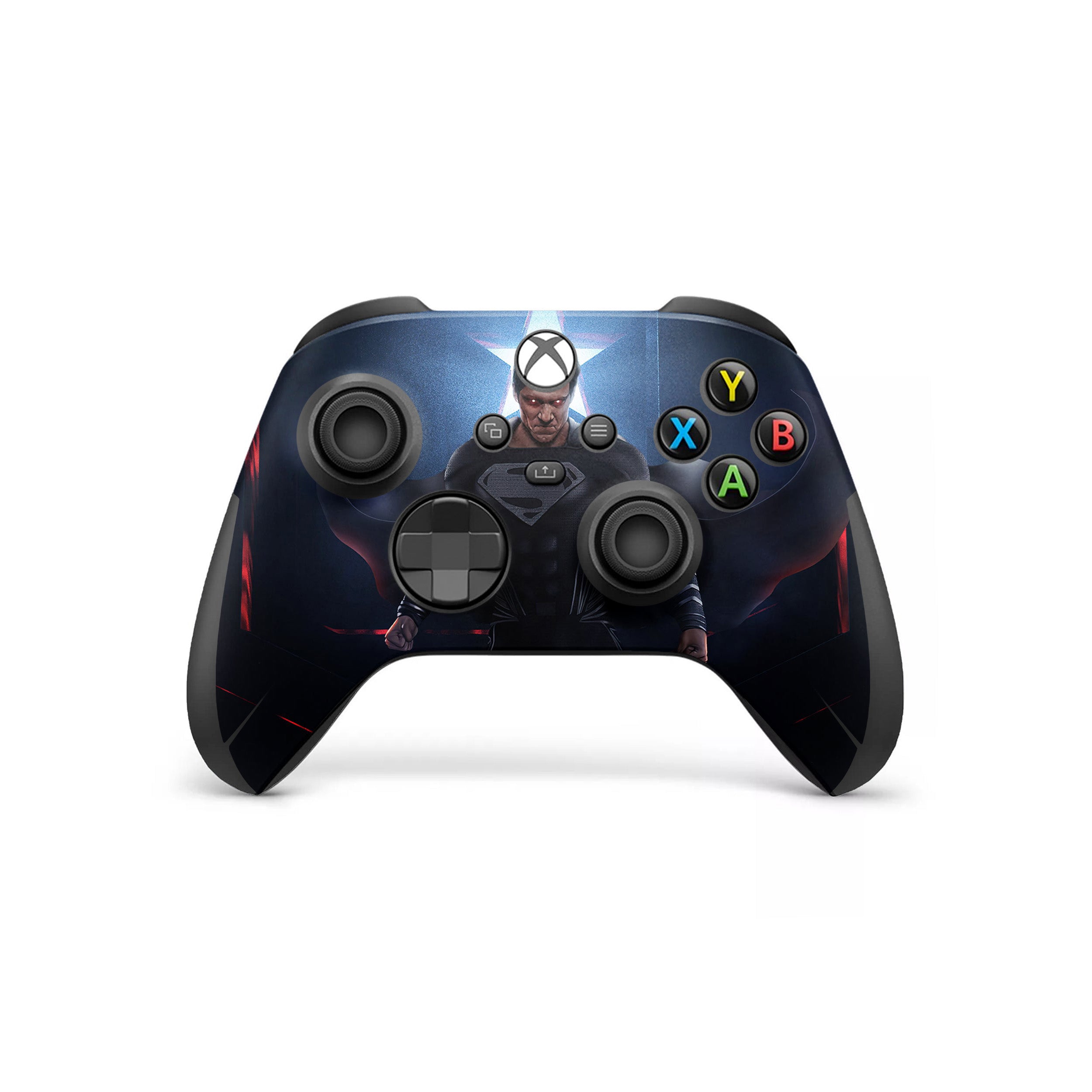 A video game skin featuring a DC Comics Superman design for the Xbox Wireless Controller.