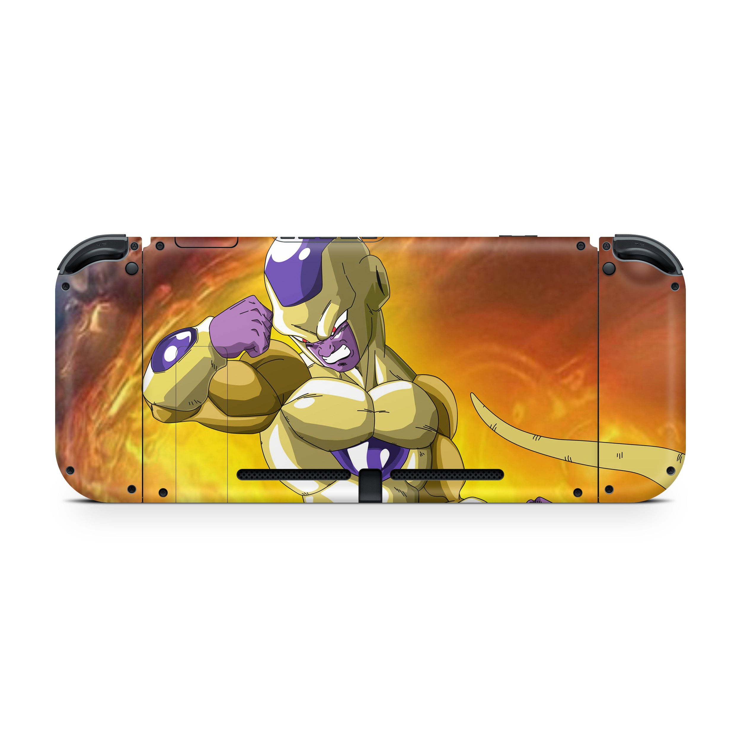 A video game skin featuring a Dragon Ball Super Frieza design for the Nintendo Switch.