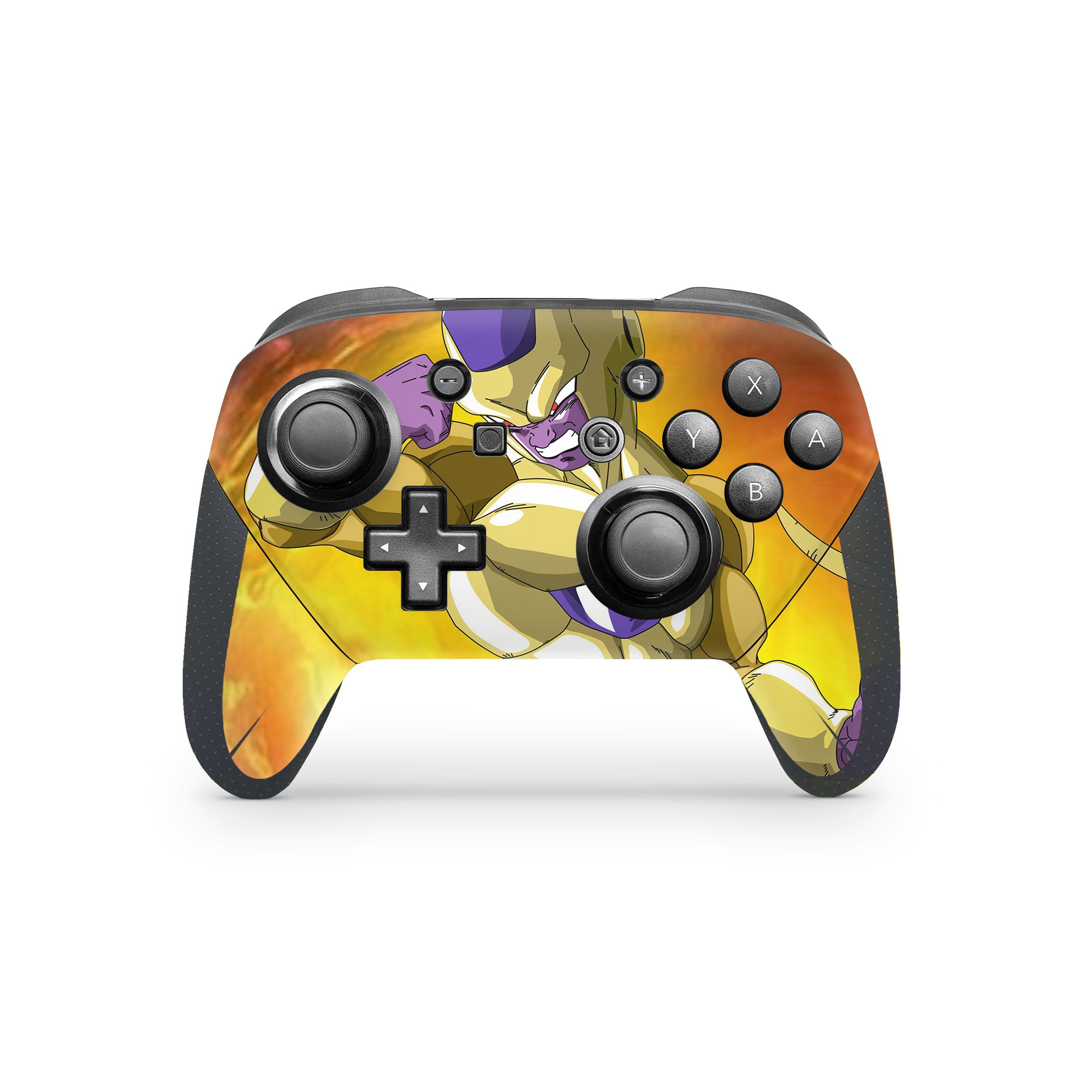 A video game skin featuring a Dragon Ball Super Frieza design for the Switch Pro Controller.