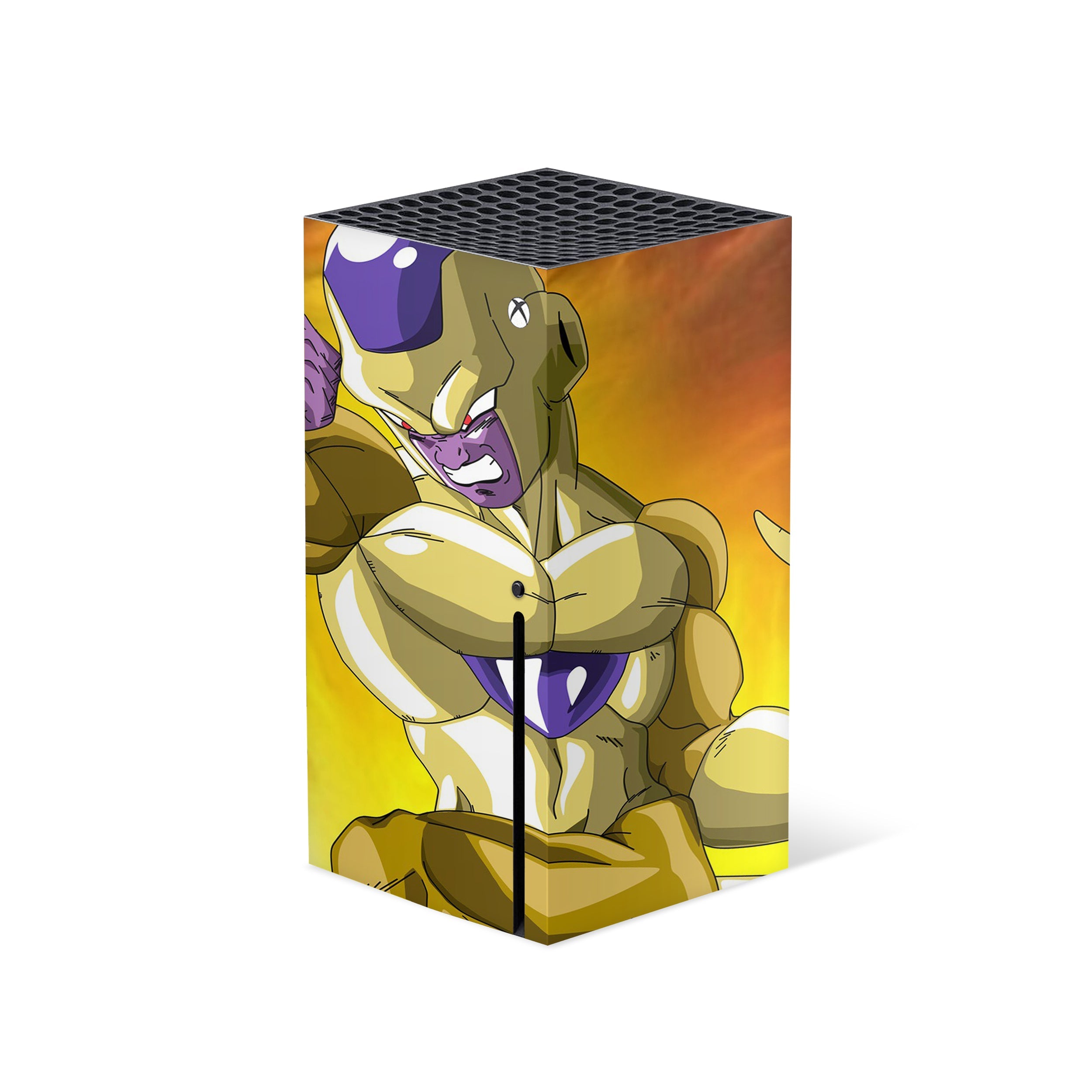 A video game skin featuring a Dragon Ball Super Frieza design for the Xbox Series X.