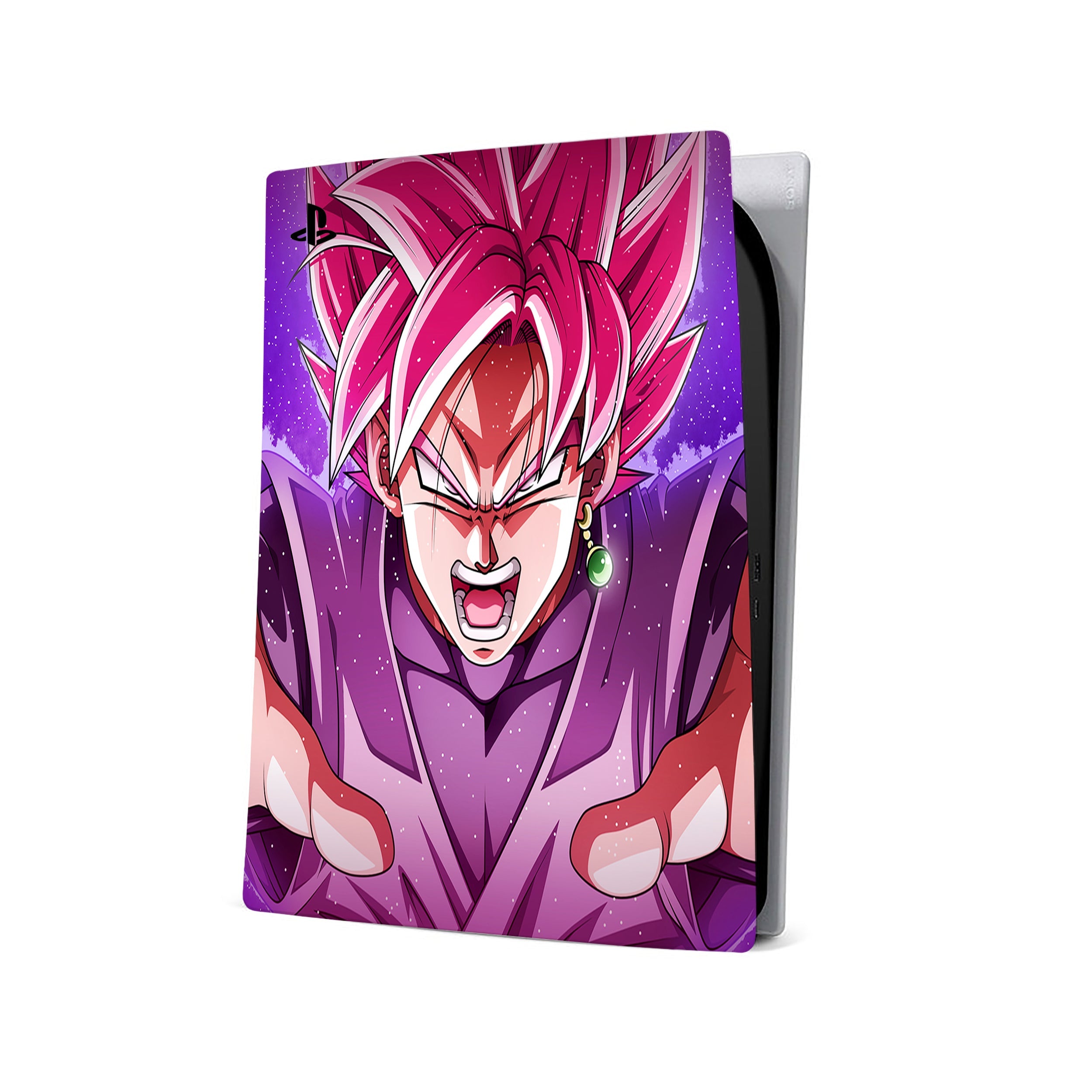 A video game skin featuring a Dragon Ball Super Goku design for the PS5.