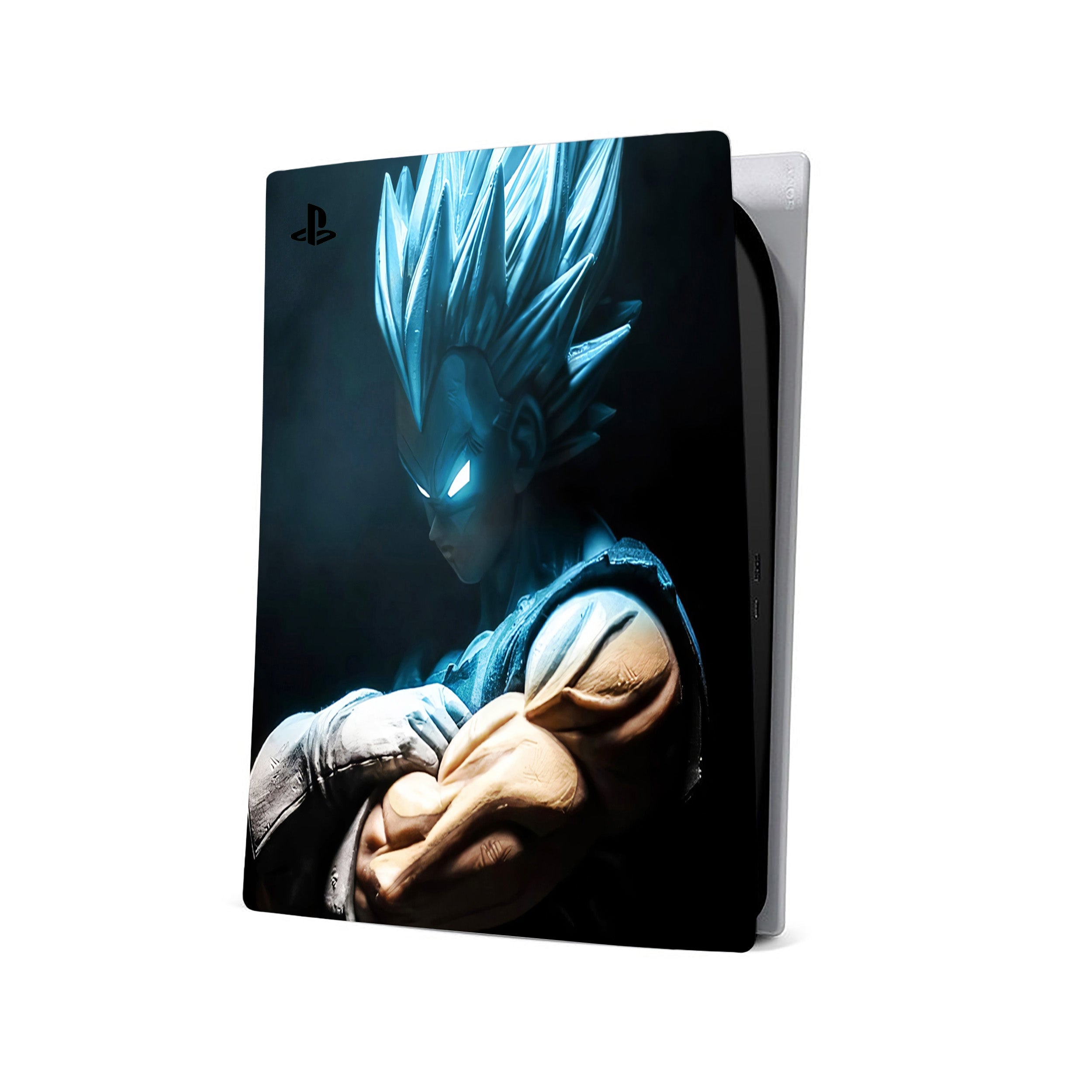 A video game skin featuring a Dragon Ball Super Vegeta design for the PS5.