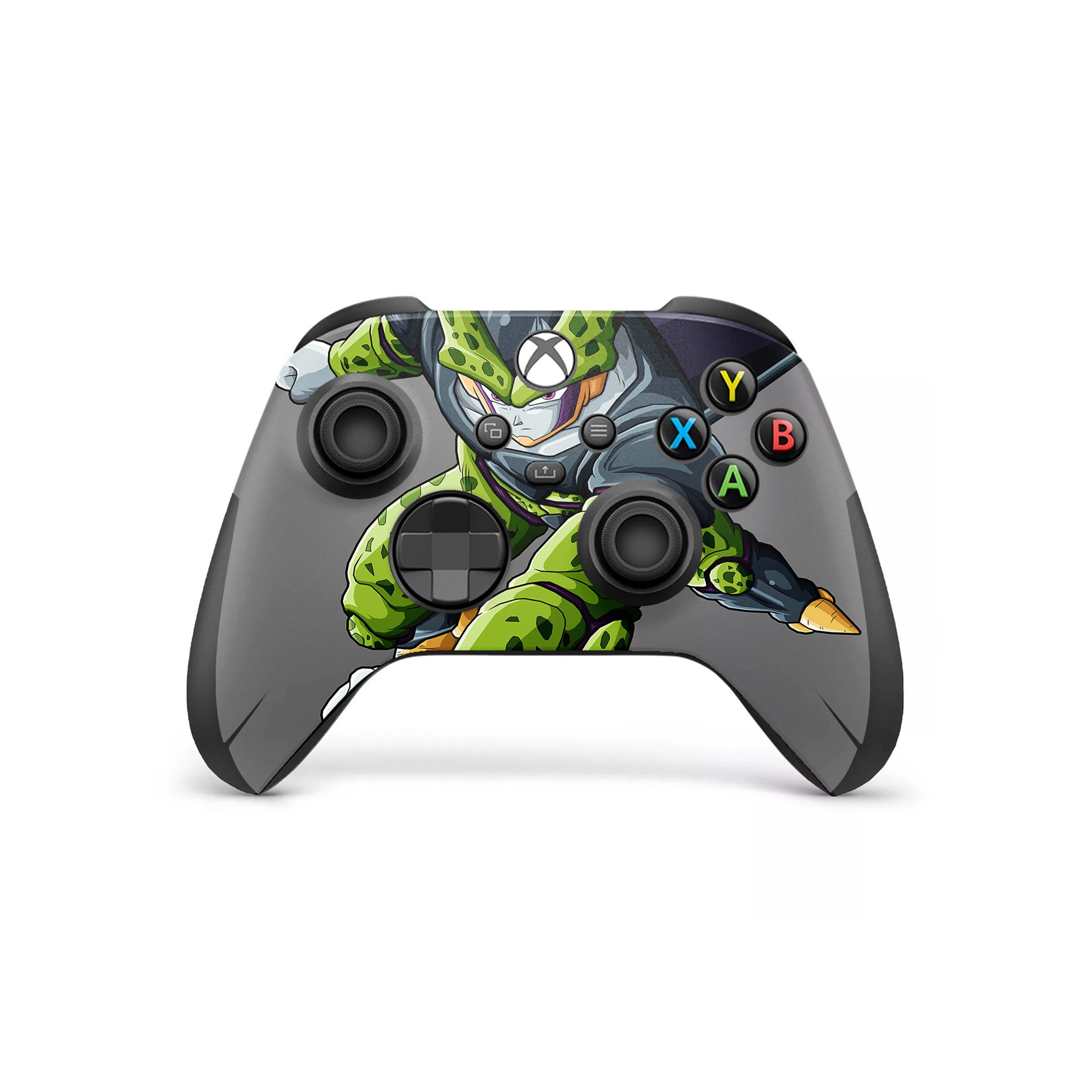 A video game skin featuring a Dragon Ball Z Cell design for the Xbox Wireless Controller.