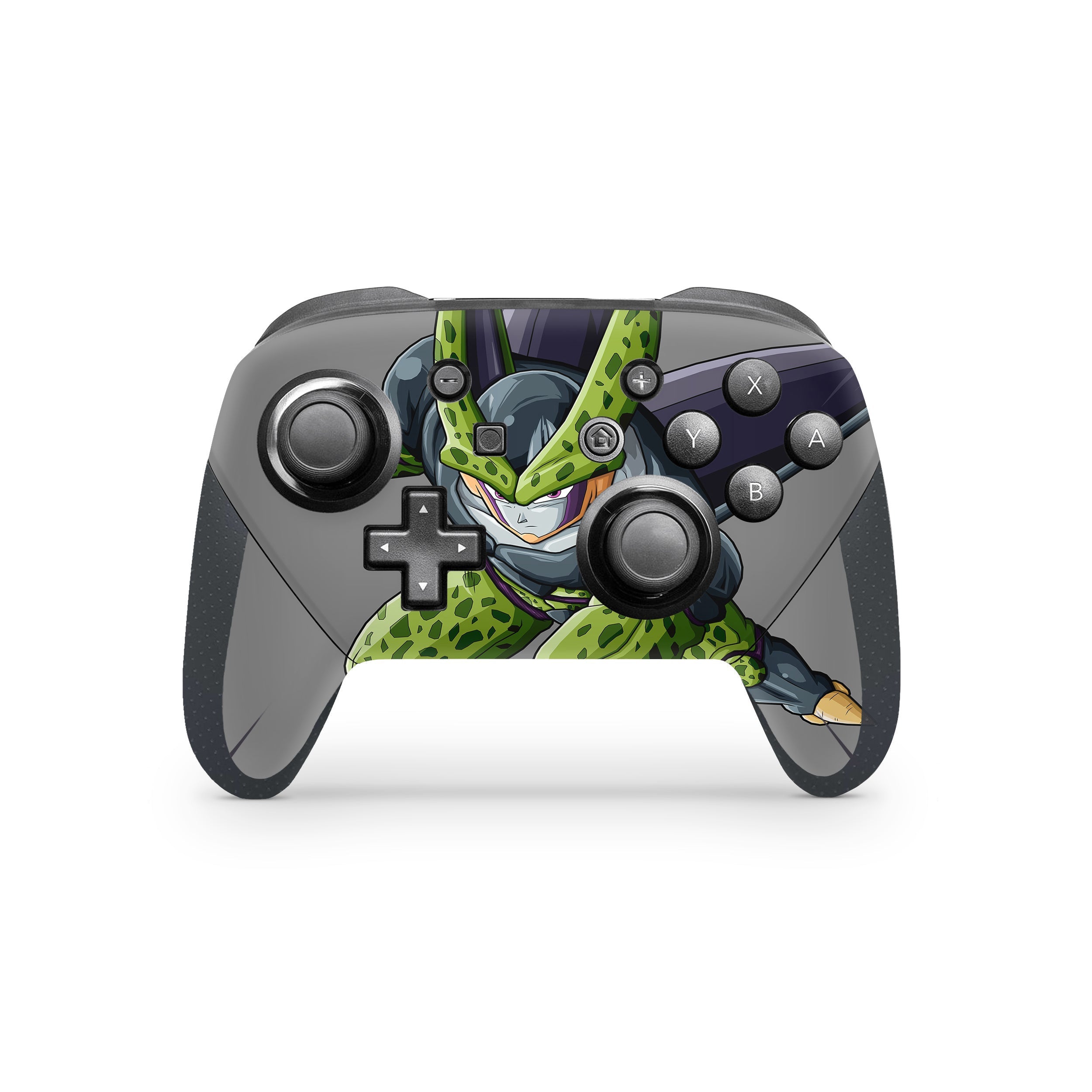 A video game skin featuring a Dragon Ball Z Cell design for the Switch Pro Controller.