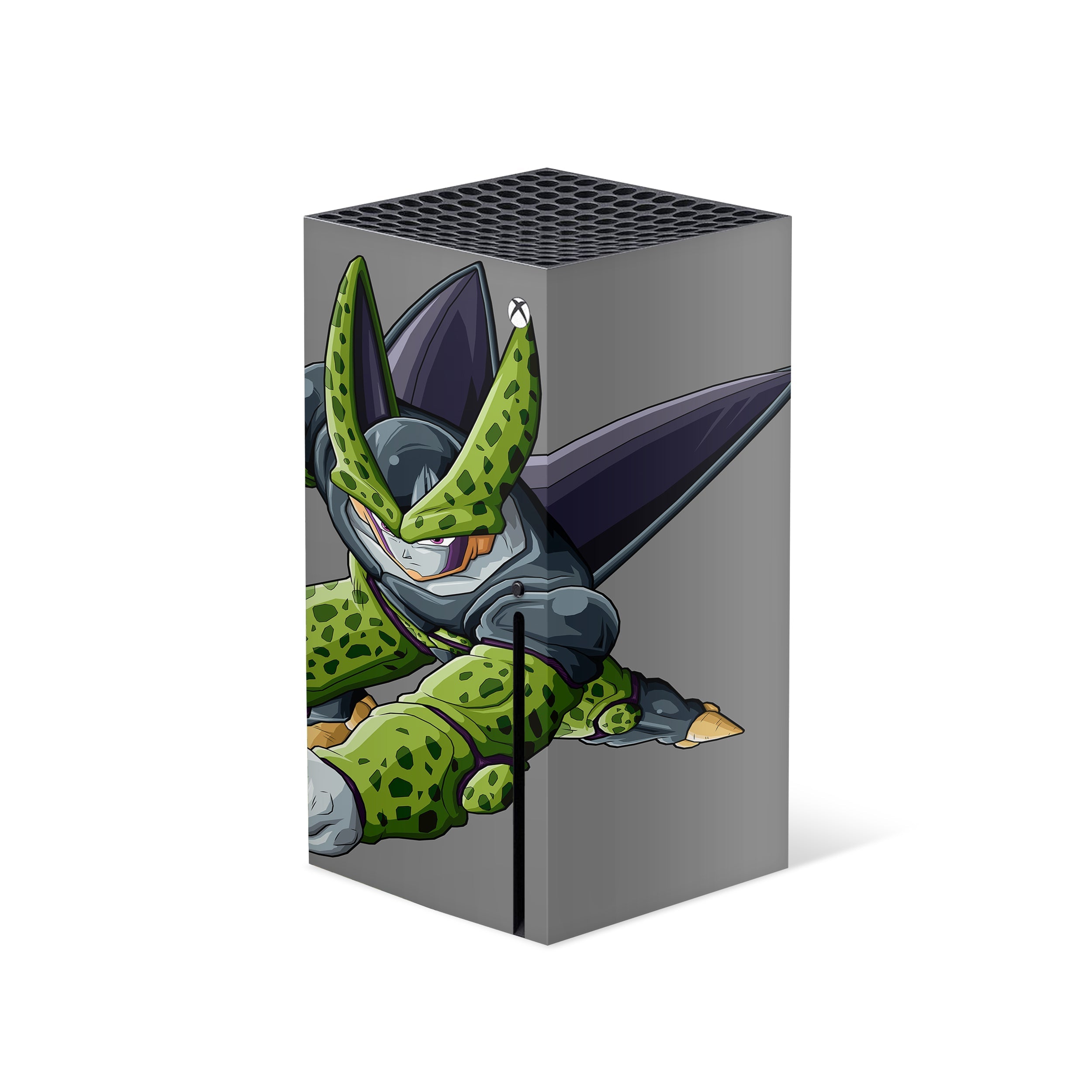 A video game skin featuring a Dragon Ball Z Cell design for the Xbox Series X.