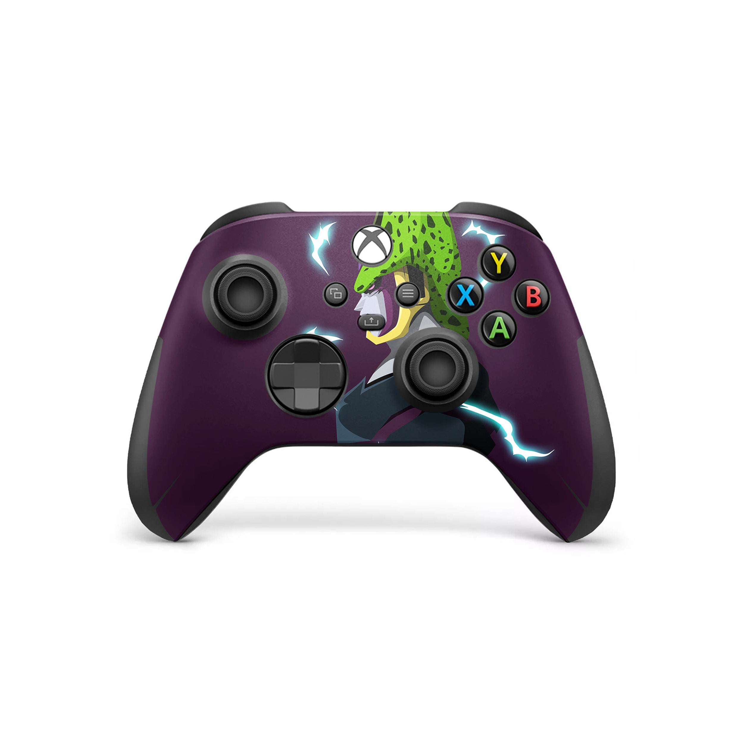 A video game skin featuring a Dragon Ball Z Cell design for the Xbox Wireless Controller.
