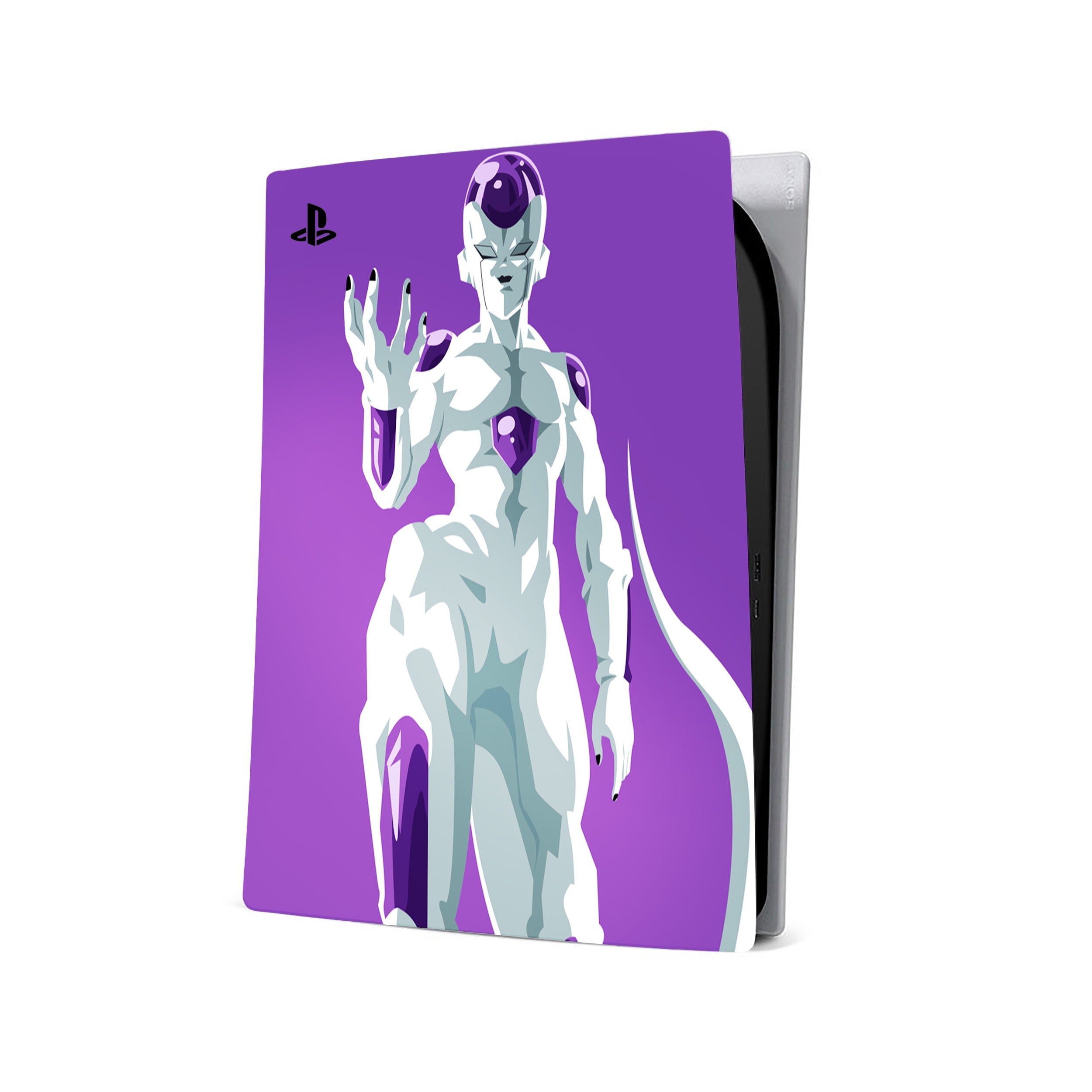A video game skin featuring a Dragon Ball Z Frieza design for the PS5.