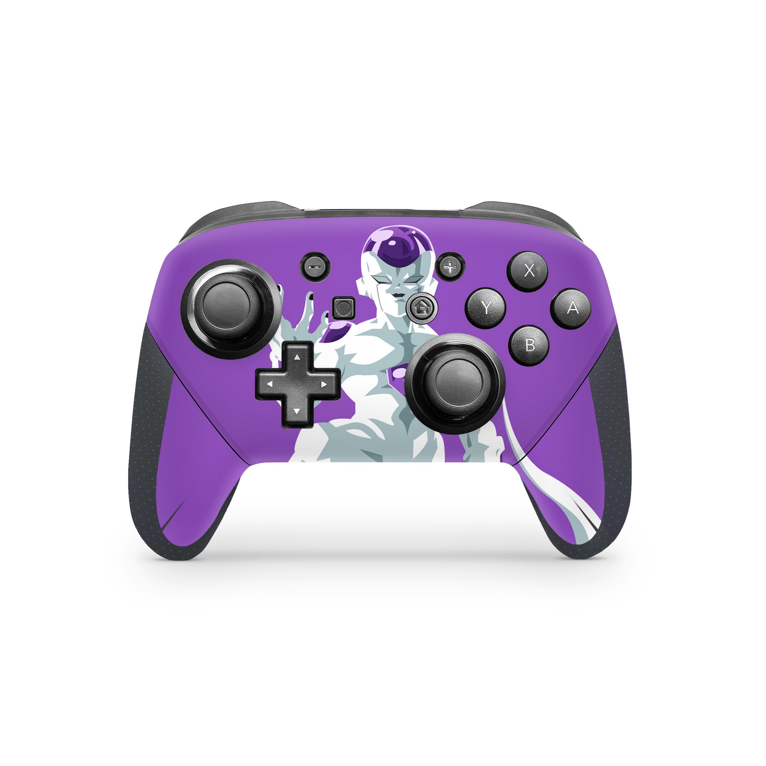 A video game skin featuring a Dragon Ball Z Frieza design for the Switch Pro Controller.