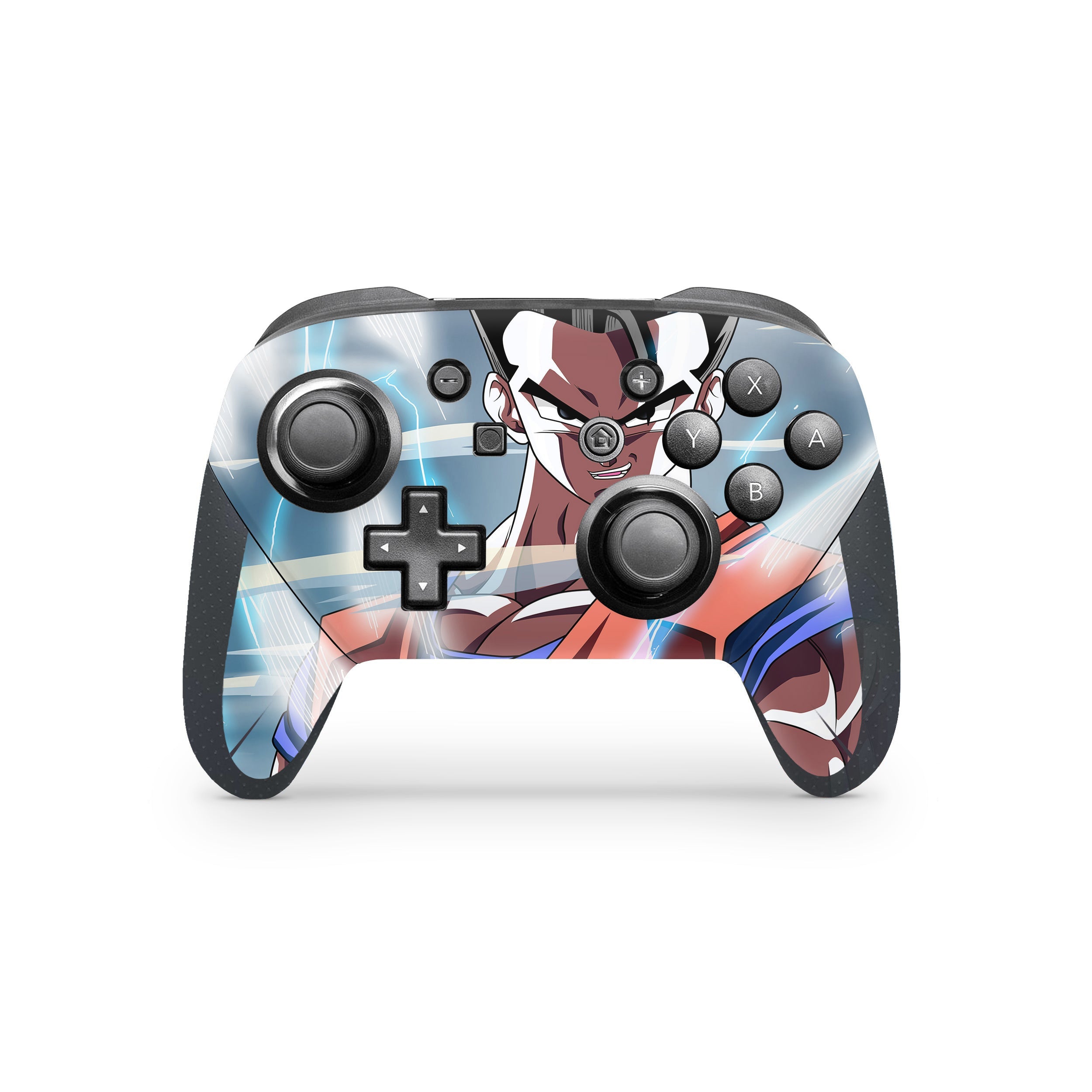 A video game skin featuring a Dragon Ball Z Gohan design for the Switch Pro Controller.