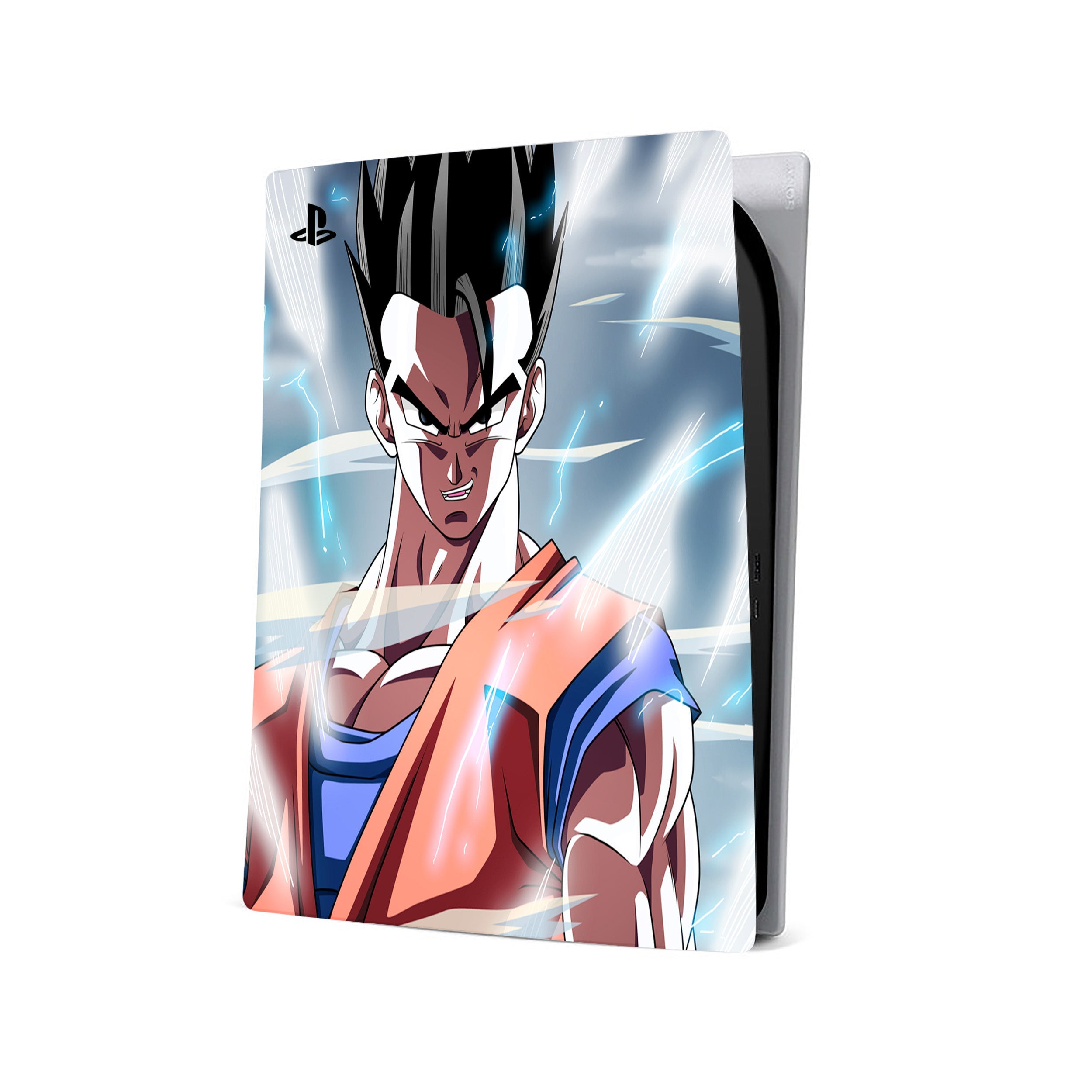 A video game skin featuring a Dragon Ball Z Gohan design for the PS5.