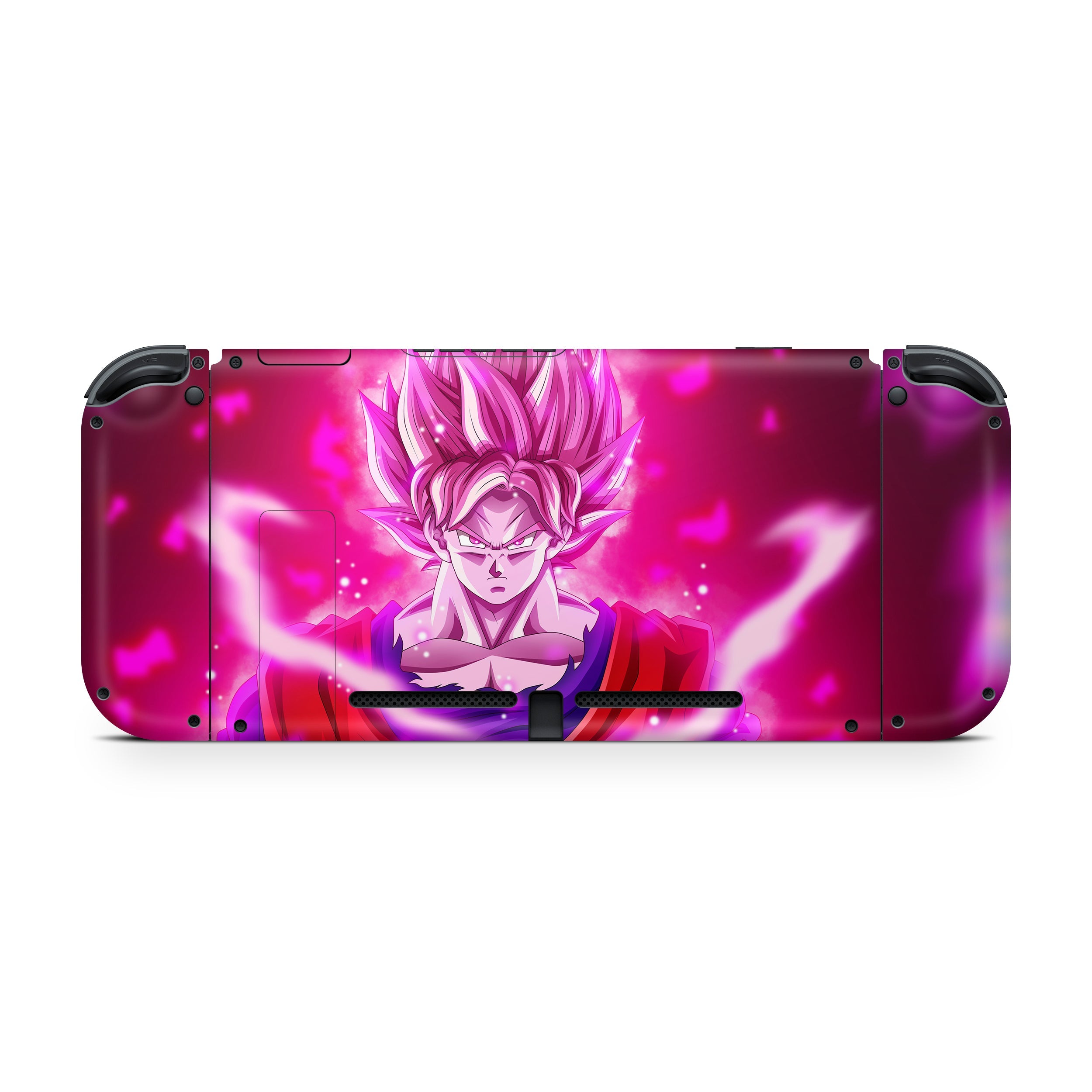 A video game skin featuring a Dragon Ball Z Goku design for the Nintendo Switch.