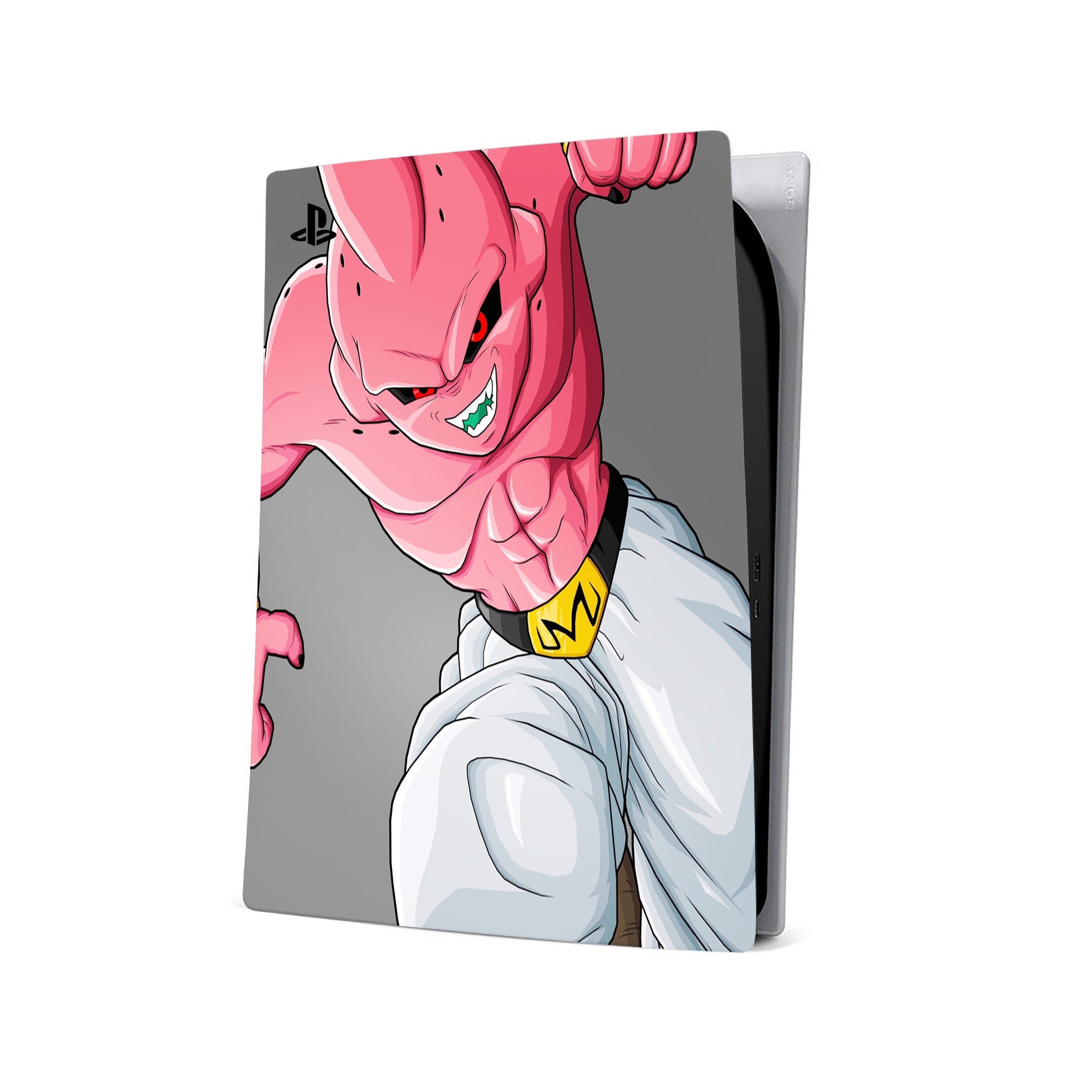A video game skin featuring a Dragon Ball Z Majin Buu design for the PS5.