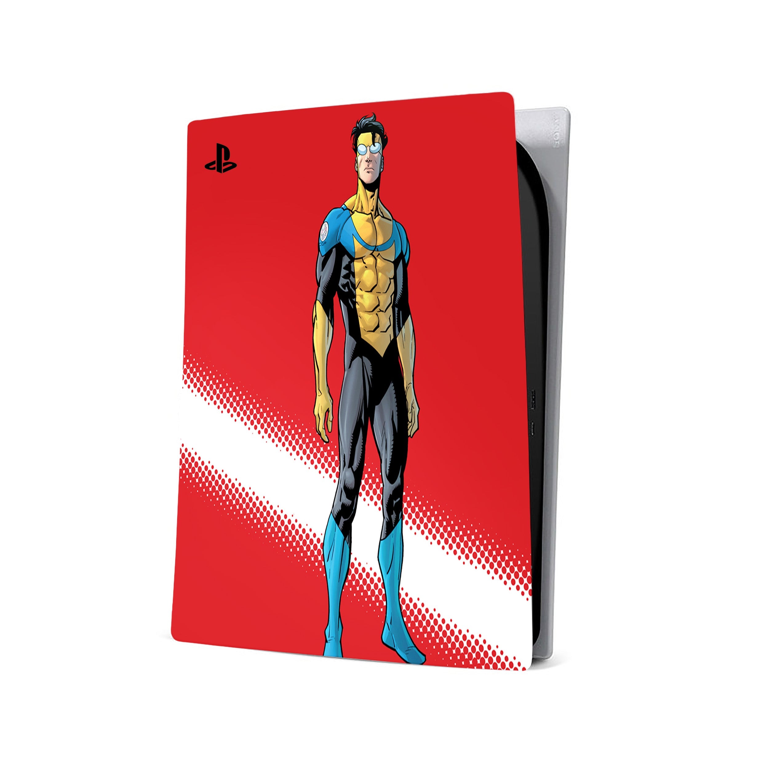A video game skin featuring a Image Comics Invincible Invincible design for the PS5.