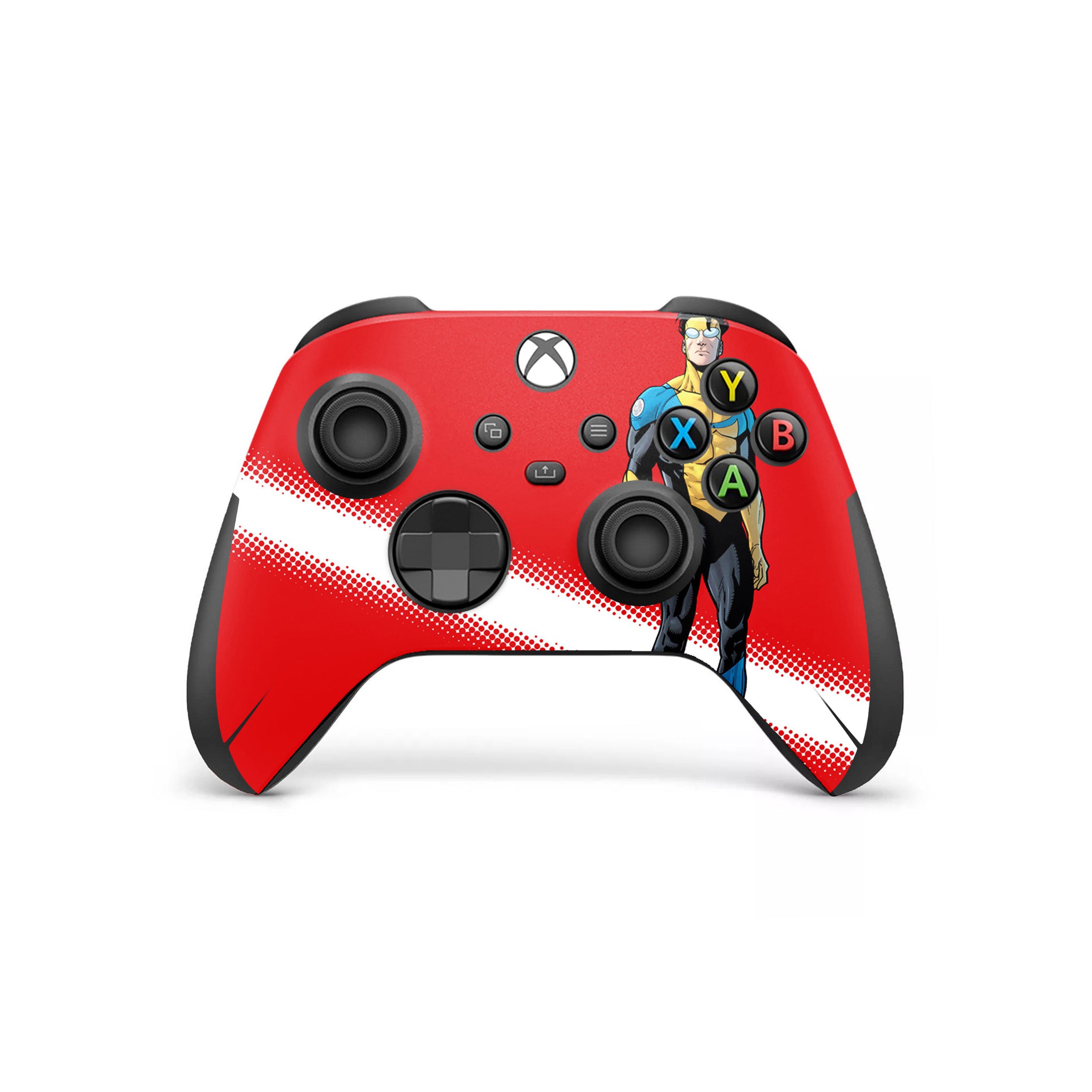 A video game skin featuring a Image Comics Invincible Invincible design for the Xbox Wireless Controller.