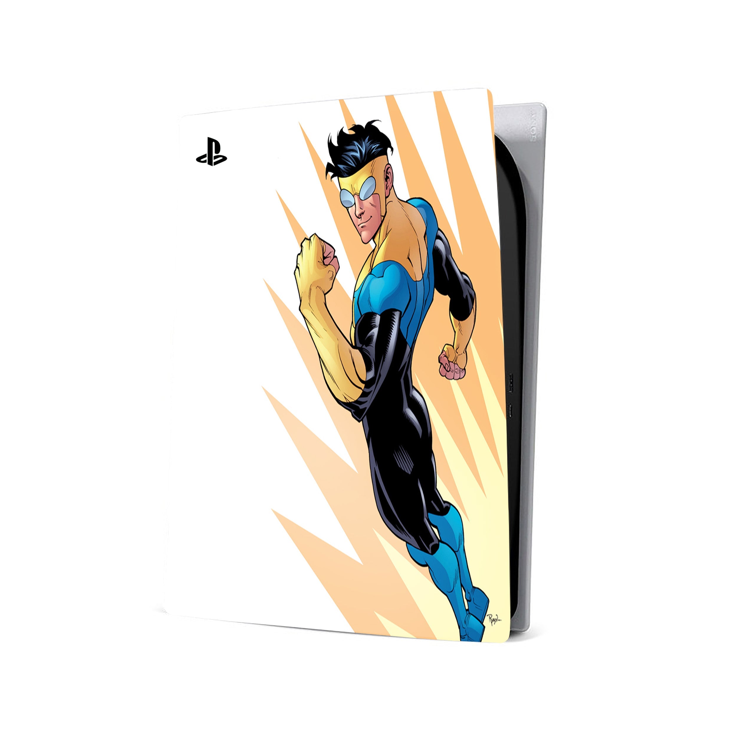 A video game skin featuring a Image Comics Invincible Invincible design for the PS5.
