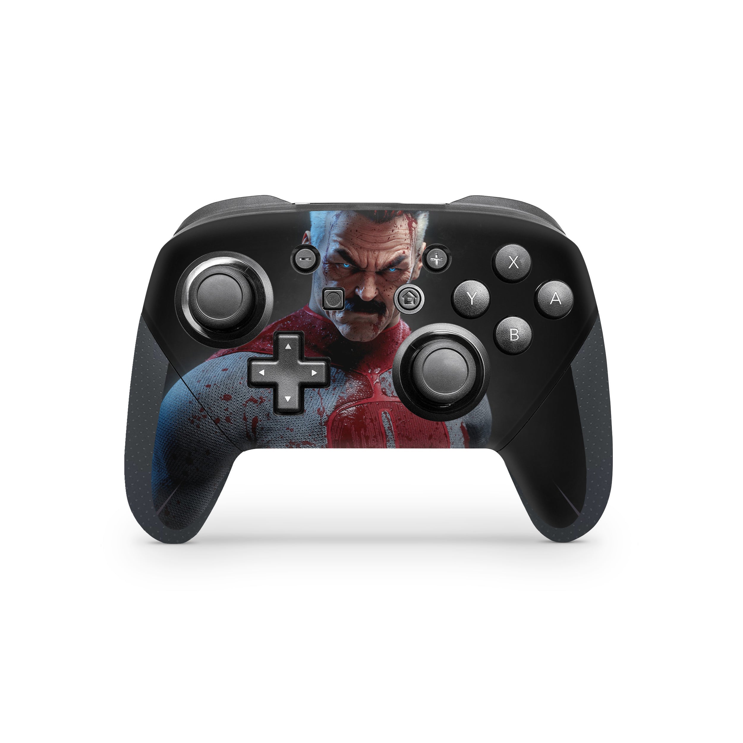 A video game skin featuring a Image Comics Invincible Omni Man design for the Switch Pro Controller.