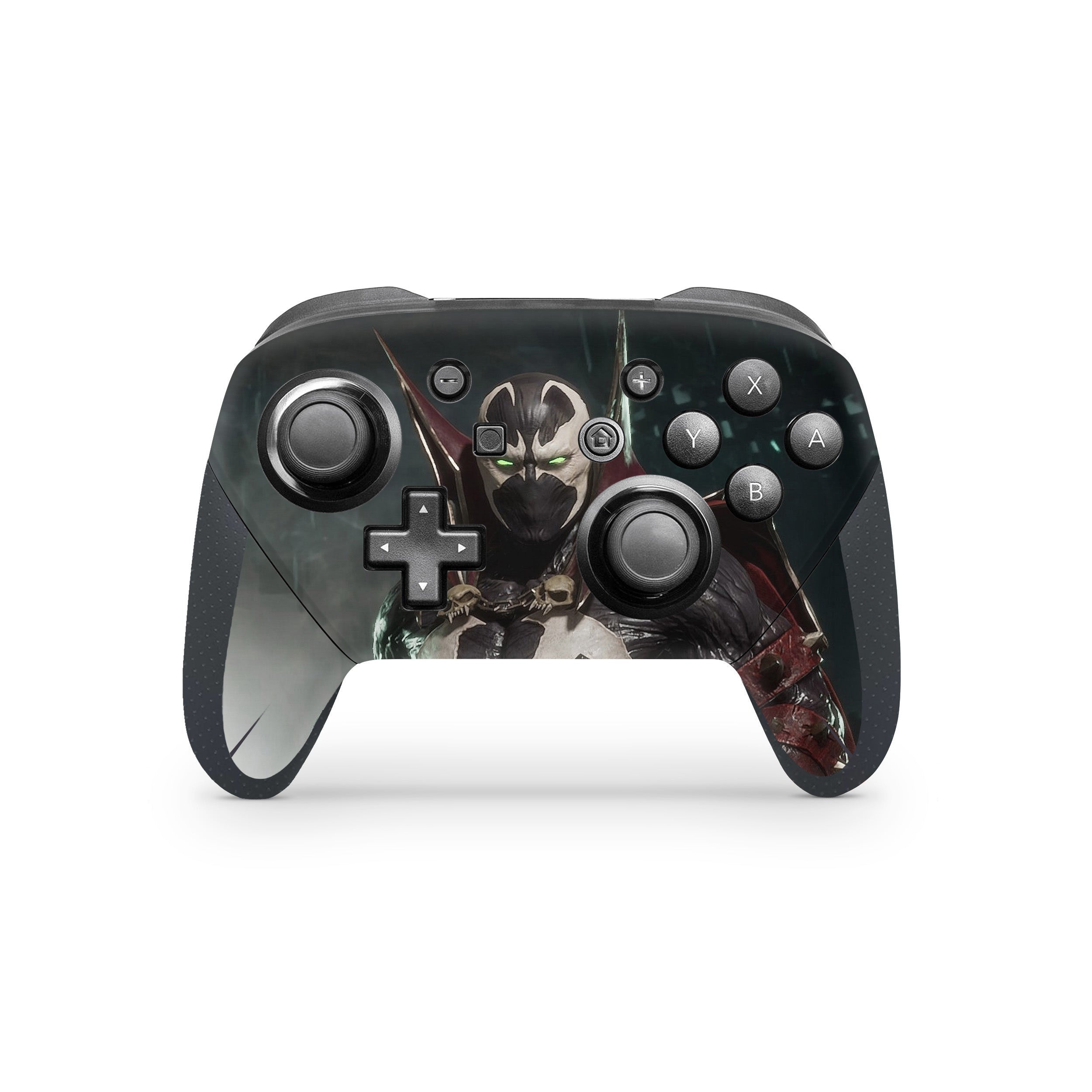 A video game skin featuring a Image Comics Spawn design for the Switch Pro Controller.