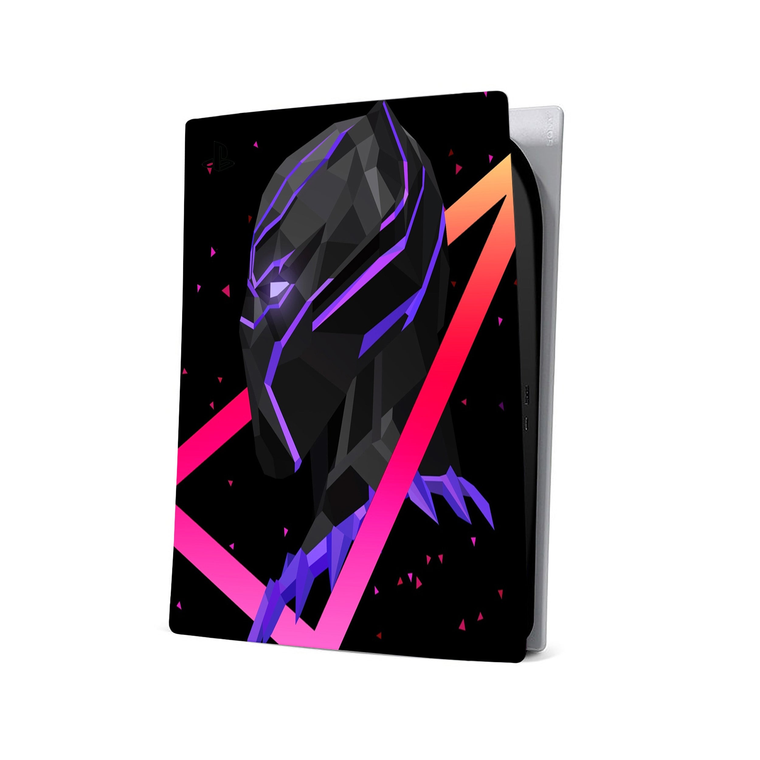 A video game skin featuring a Marvel Comics Black Panther design for the PS5.