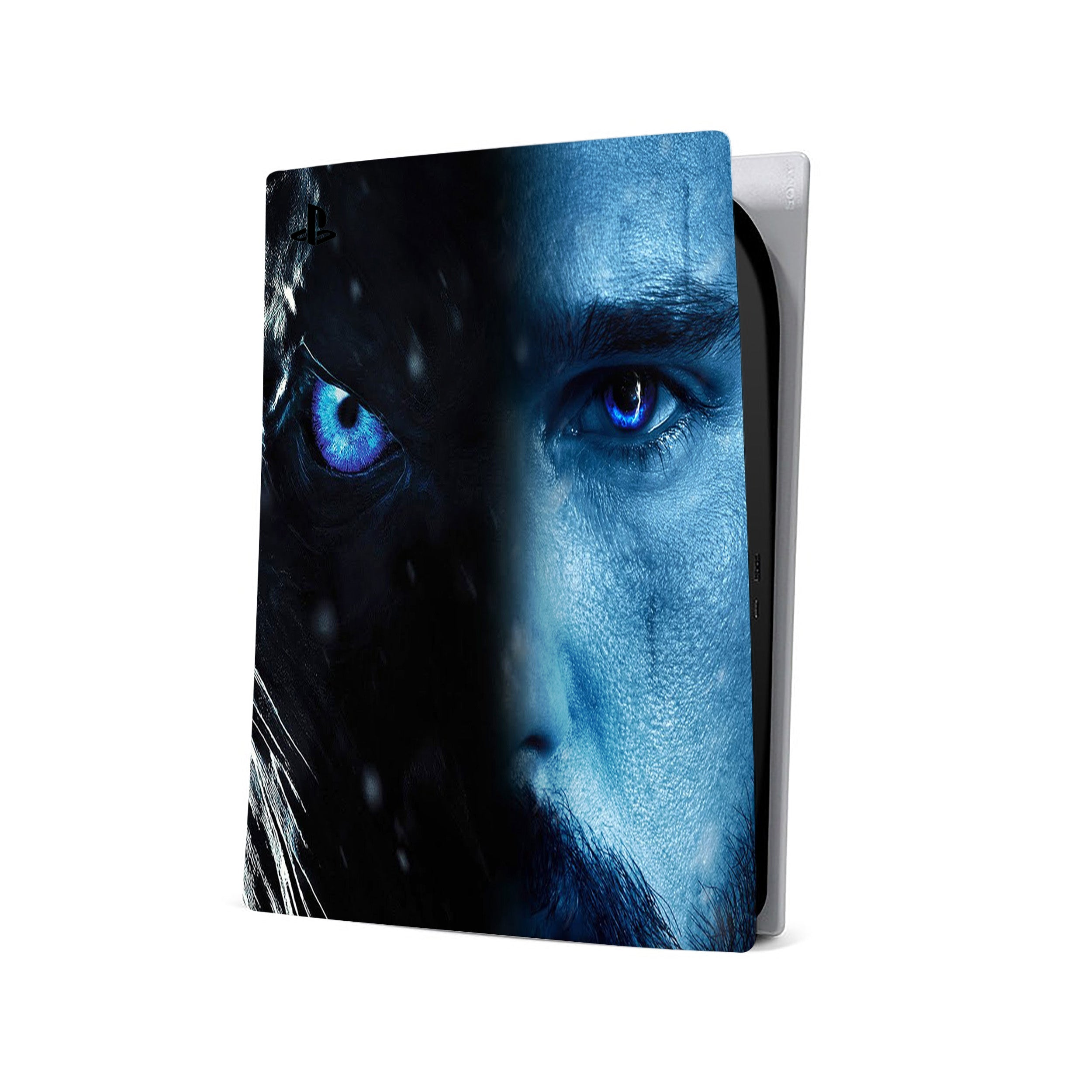 A video game skin featuring a Game Of Thrones Jon Snow design for the PS5.