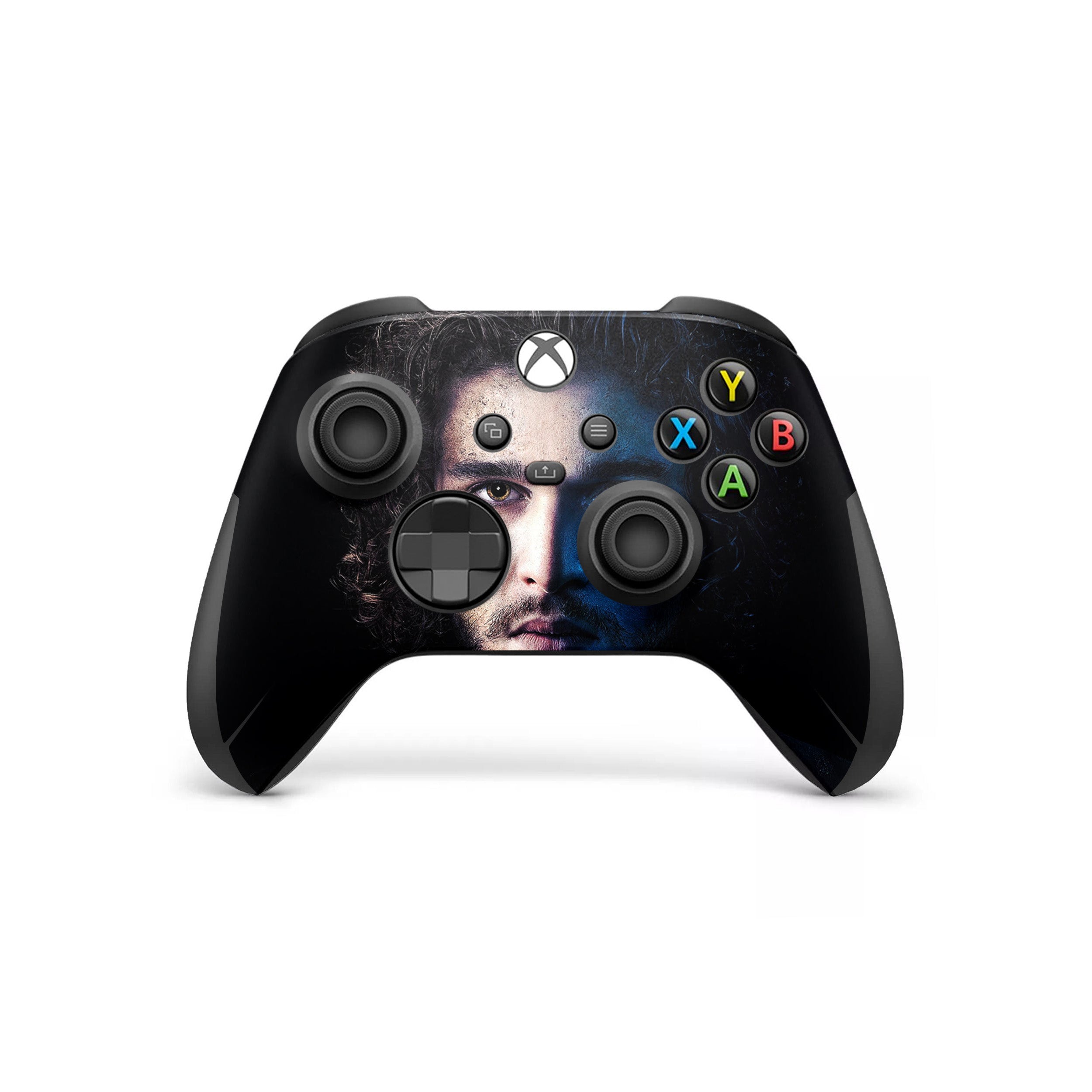 A video game skin featuring a Game Of Thrones Jon Snow design for the Xbox Wireless Controller.