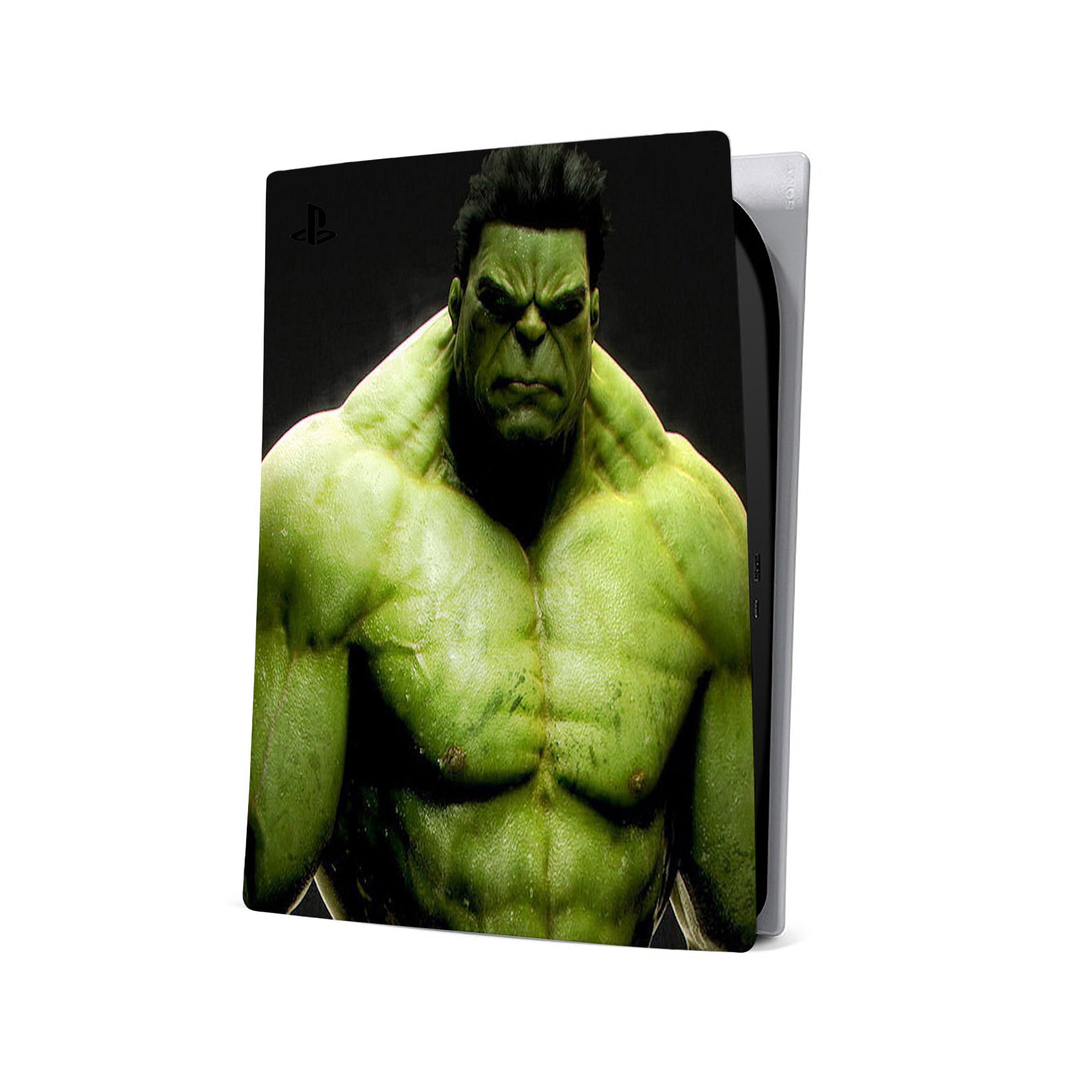 A video game skin featuring a Marvel Comics Hulk design for the PS5.