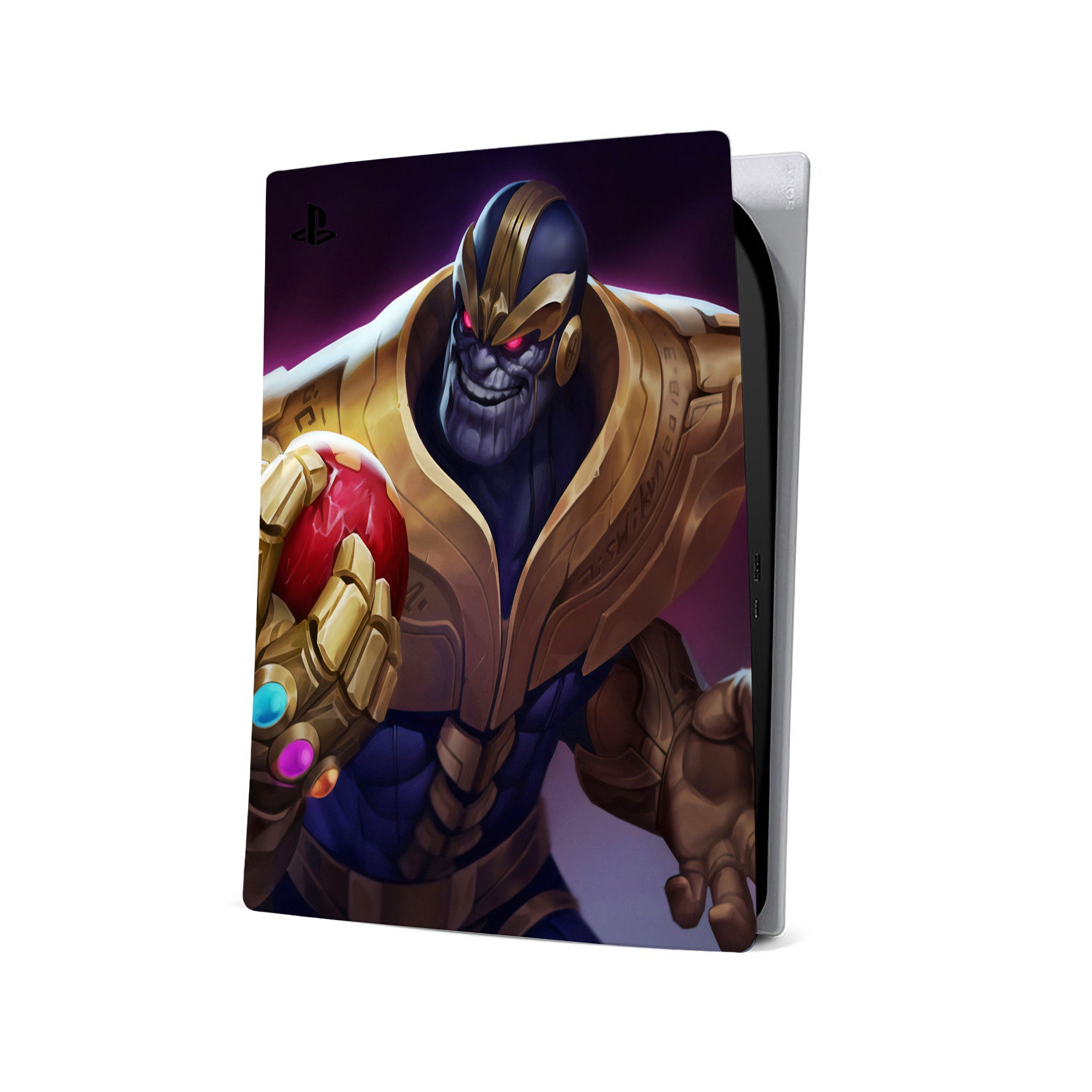 A video game skin featuring a Marvel Comics Thanos design for the PS5.