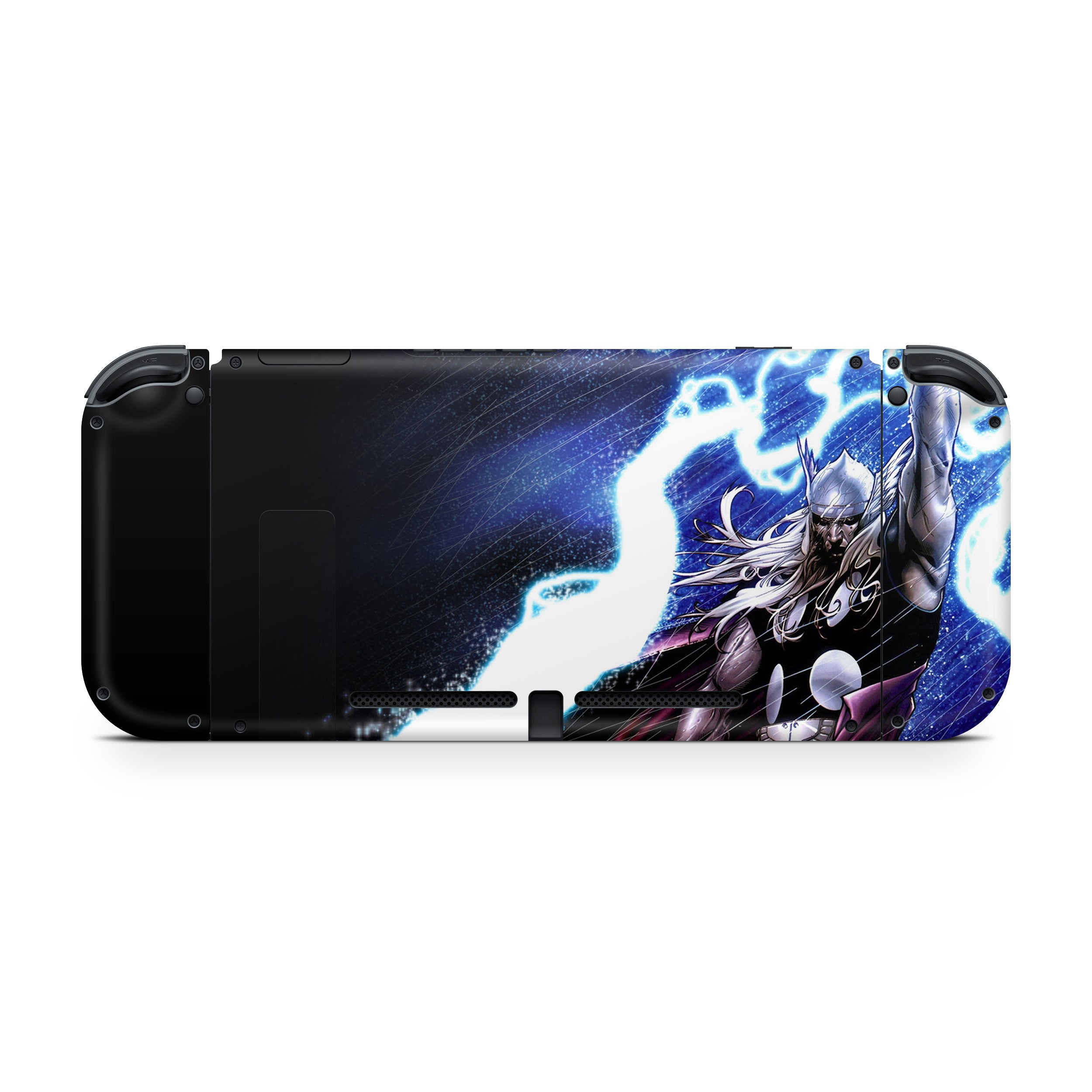 A video game skin featuring a Marvel Comics Thor design for the Nintendo Switch.
