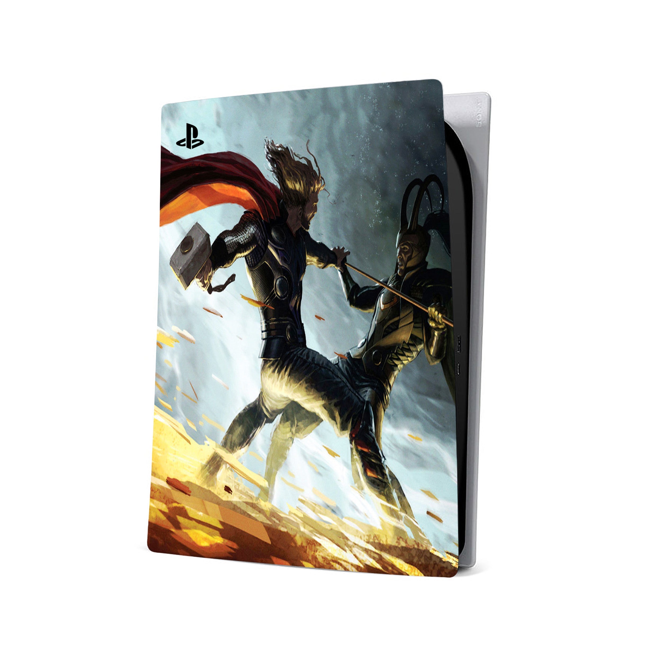 A video game skin featuring a Marvel Comics Thor design for the PS5.