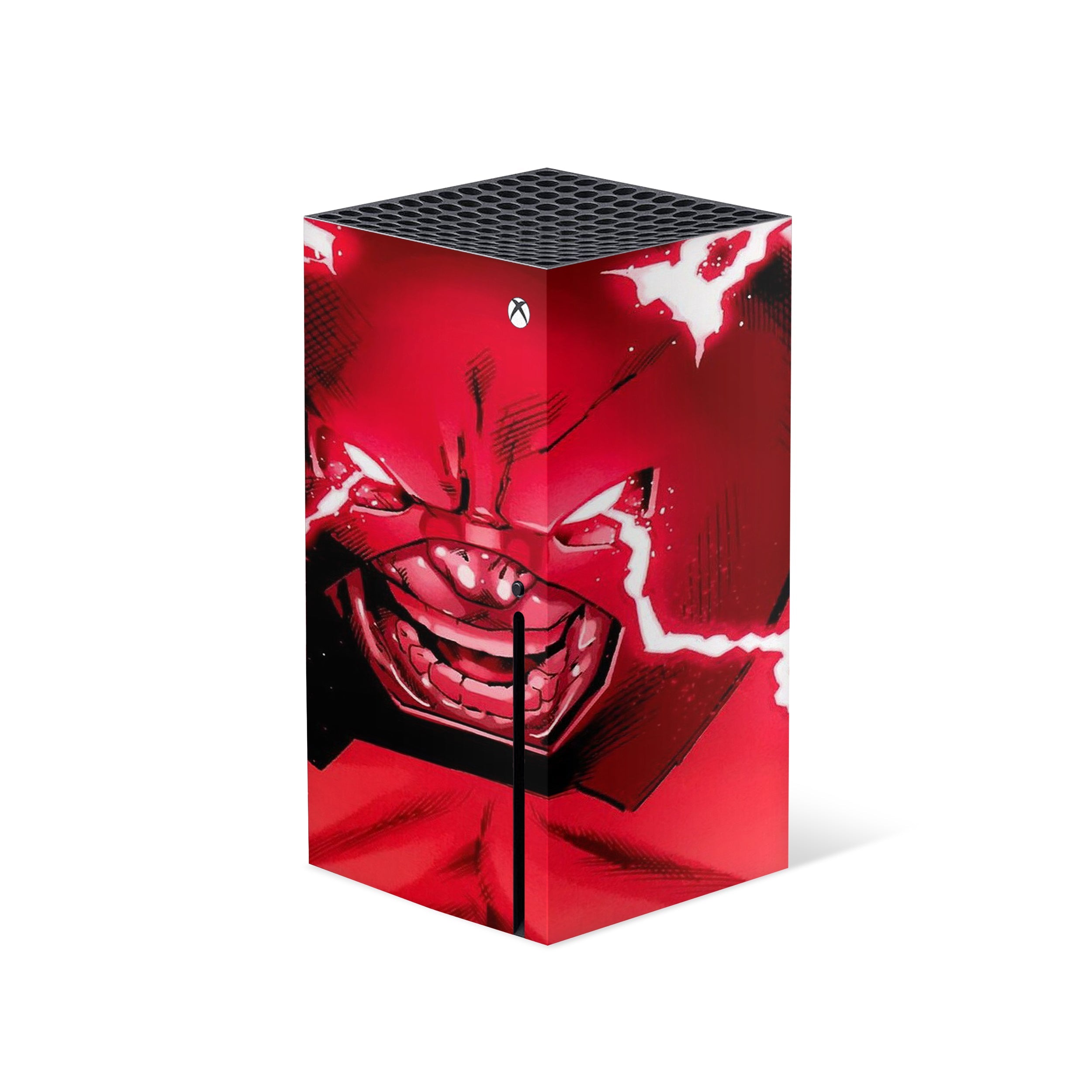 A video game skin featuring a Marvel Comics X Men Juggernaut design for the Xbox Series X.