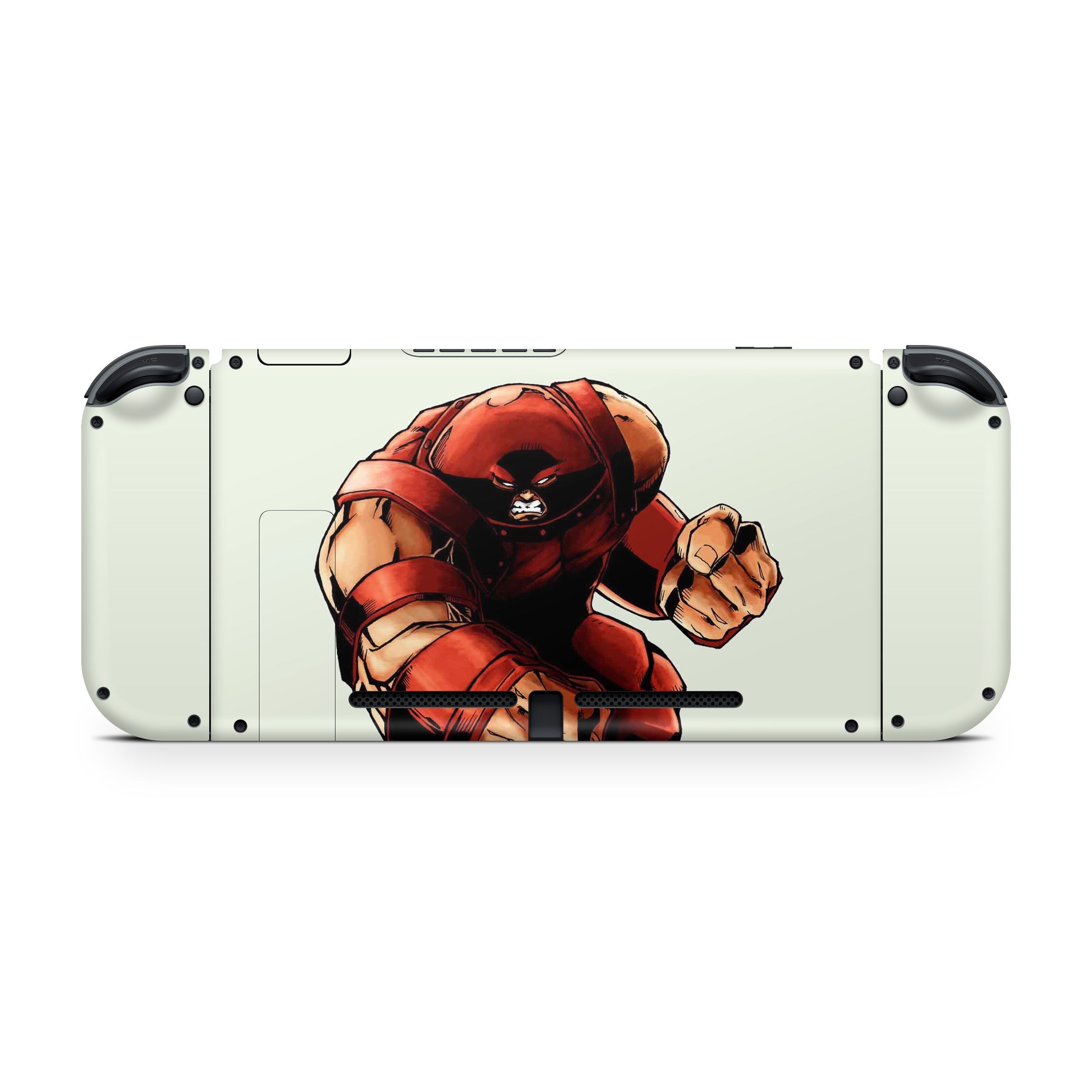 A video game skin featuring a Marvel Comics X Men Juggernaut design for the Nintendo Switch.