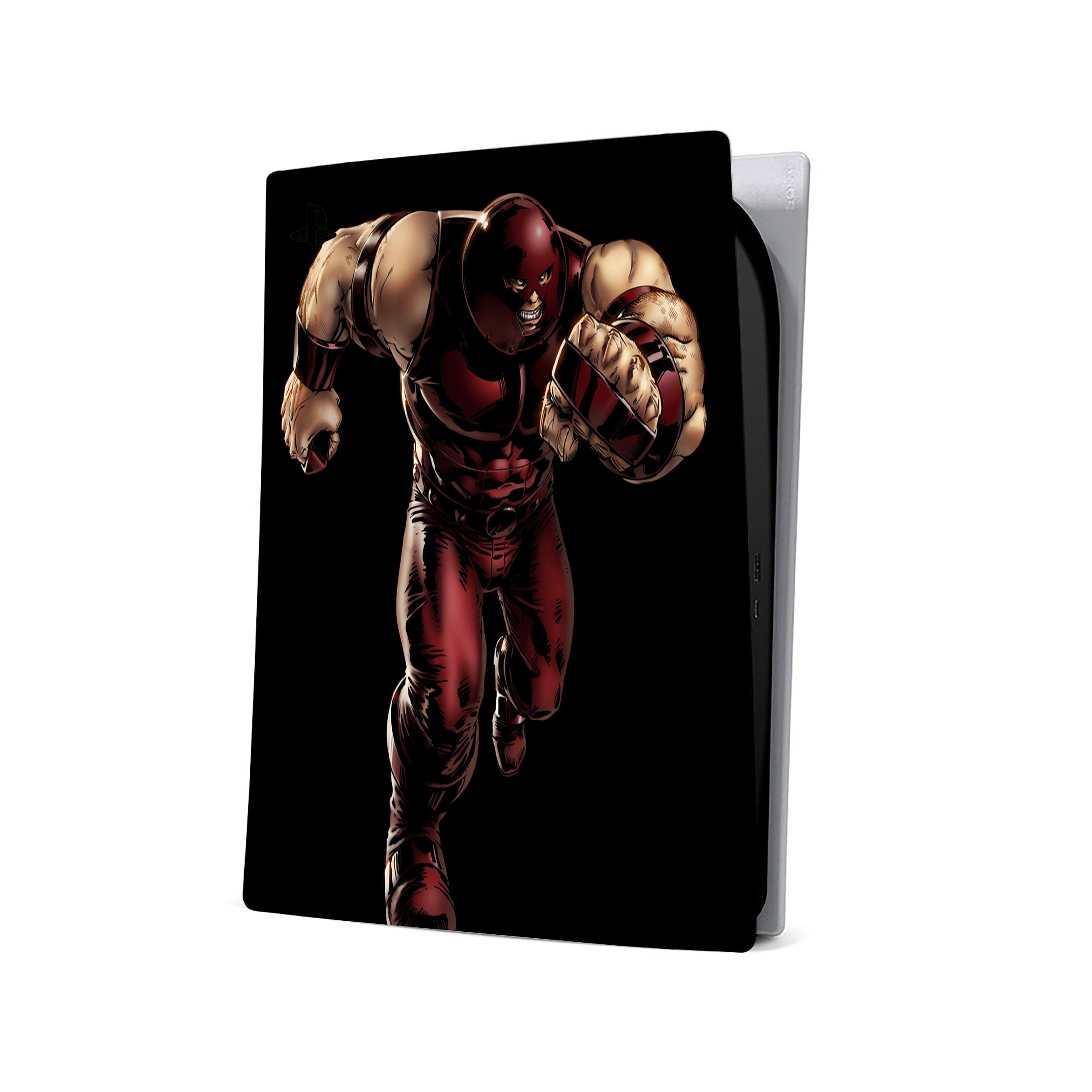 A video game skin featuring a Marvel Comics X Men Juggernaut design for the PS5.