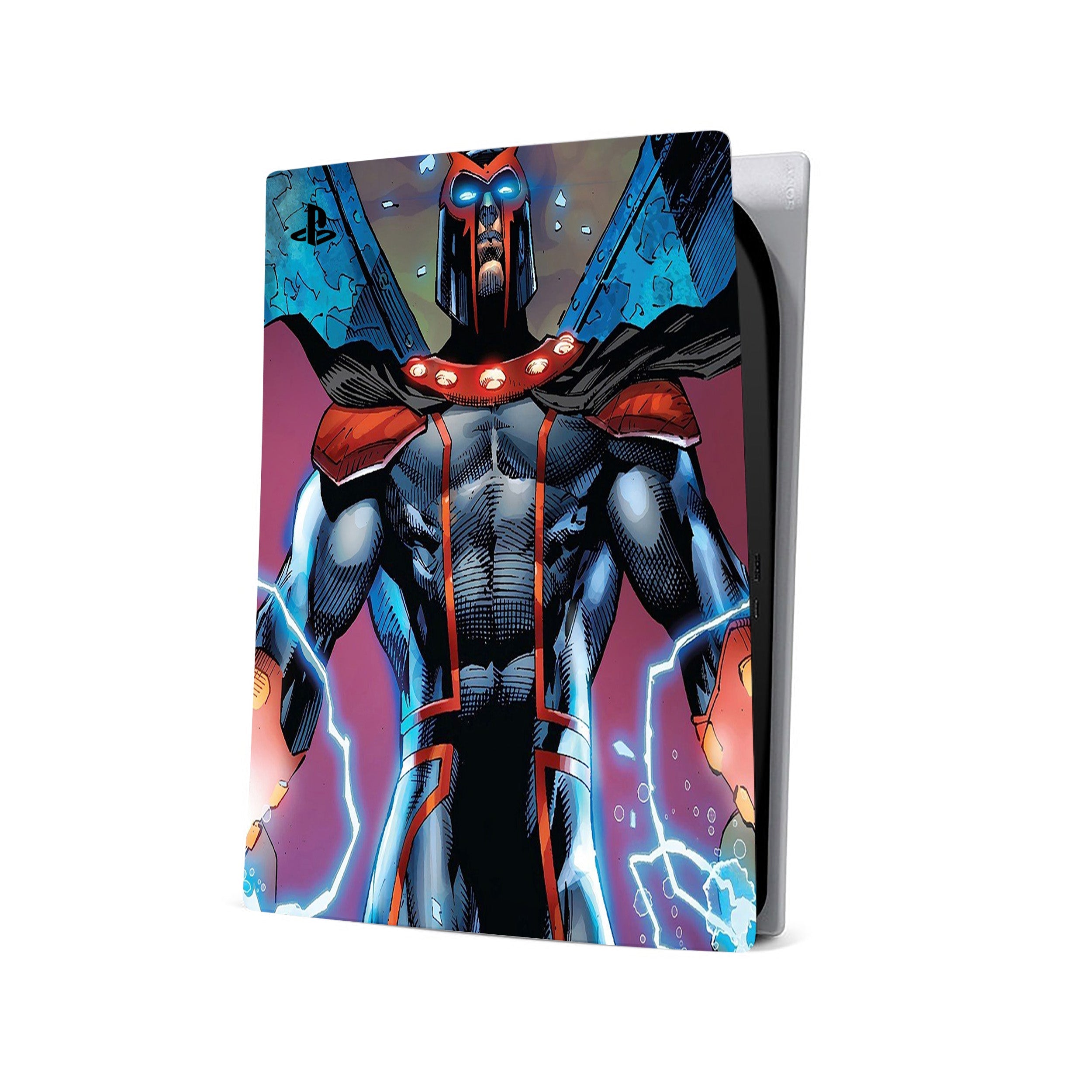 A video game skin featuring a Marvel Comics X Men Magneto design for the PS5.