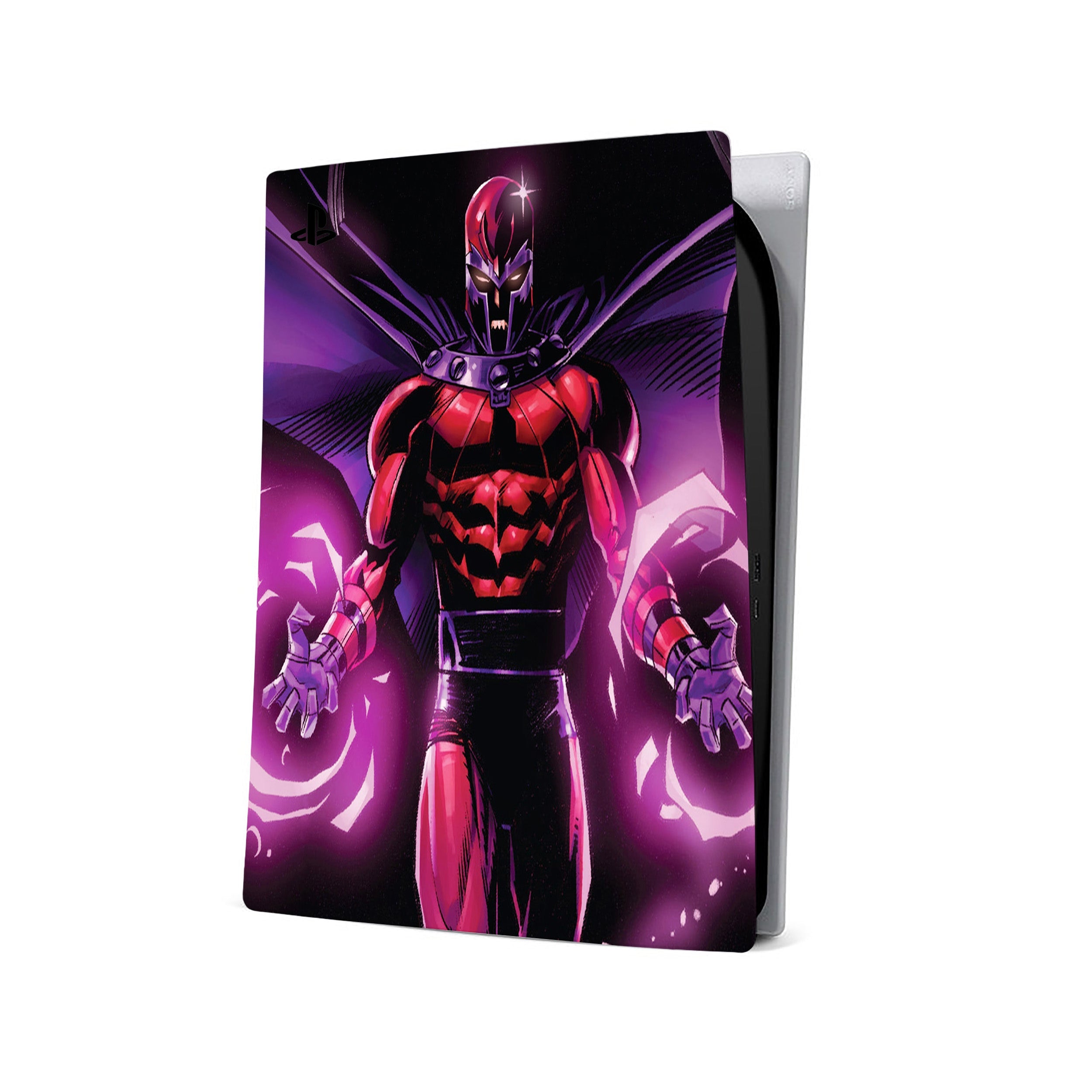 A video game skin featuring a Marvel Comics X Men Magneto design for the PS5.