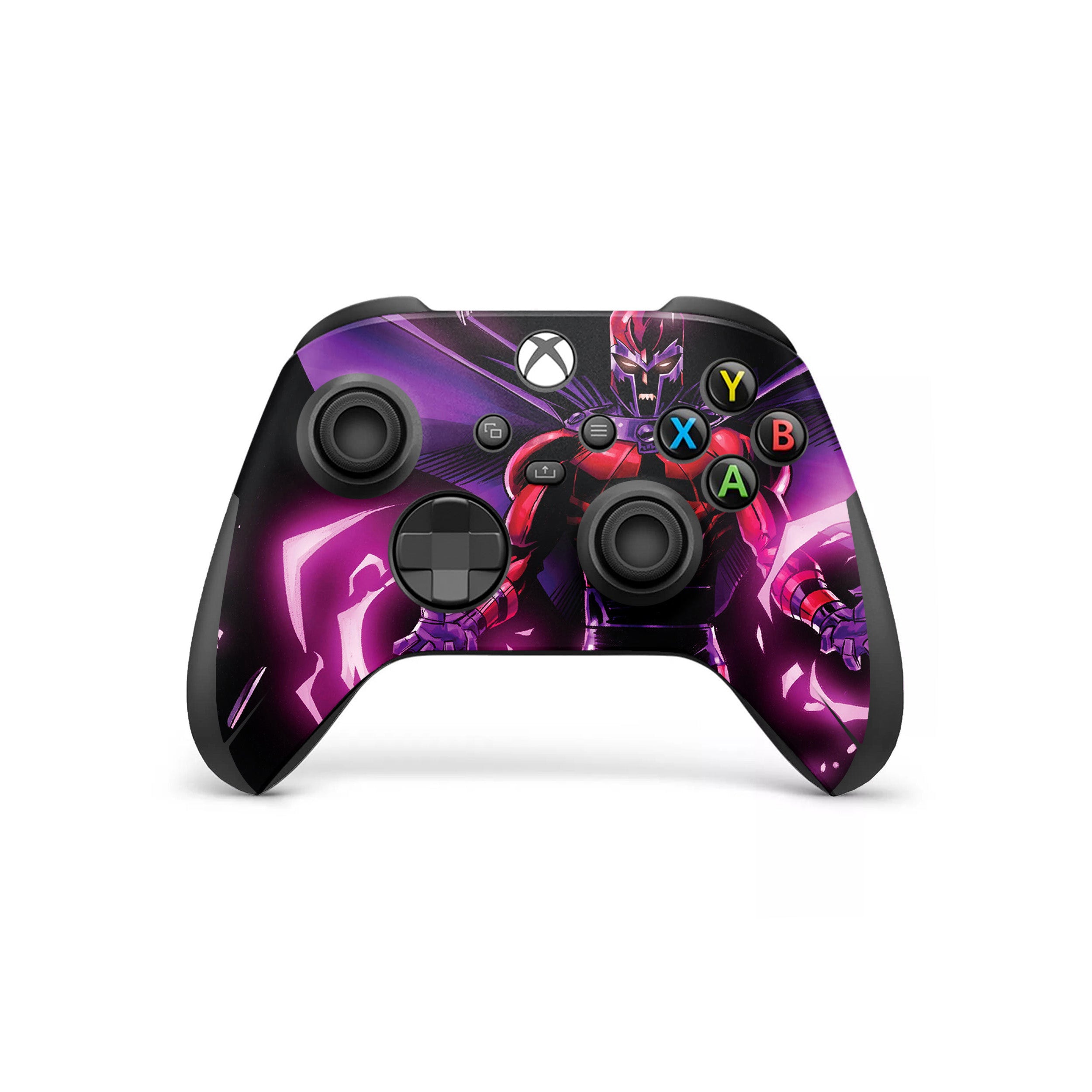 A video game skin featuring a Marvel Comics X Men Magneto design for the Xbox Wireless Controller.