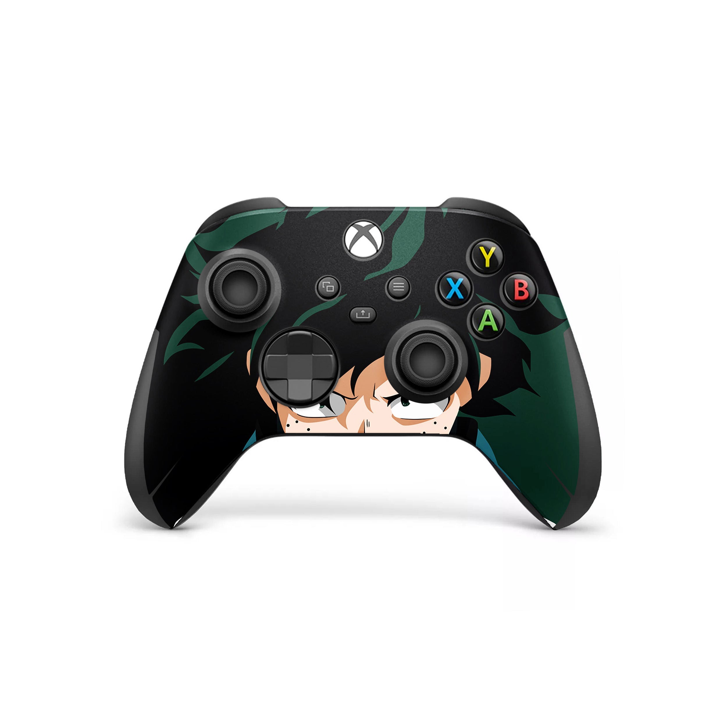 A video game skin featuring a My Hero Academia Izuku Midoriya design for the Xbox Wireless Controller.