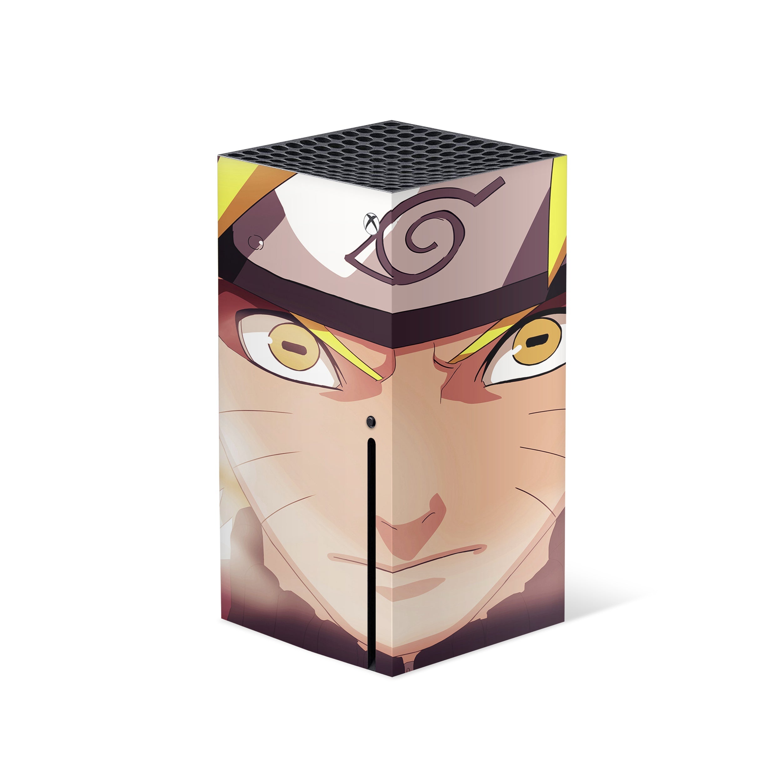 A video game skin featuring a Naruto design for the Xbox Series X.