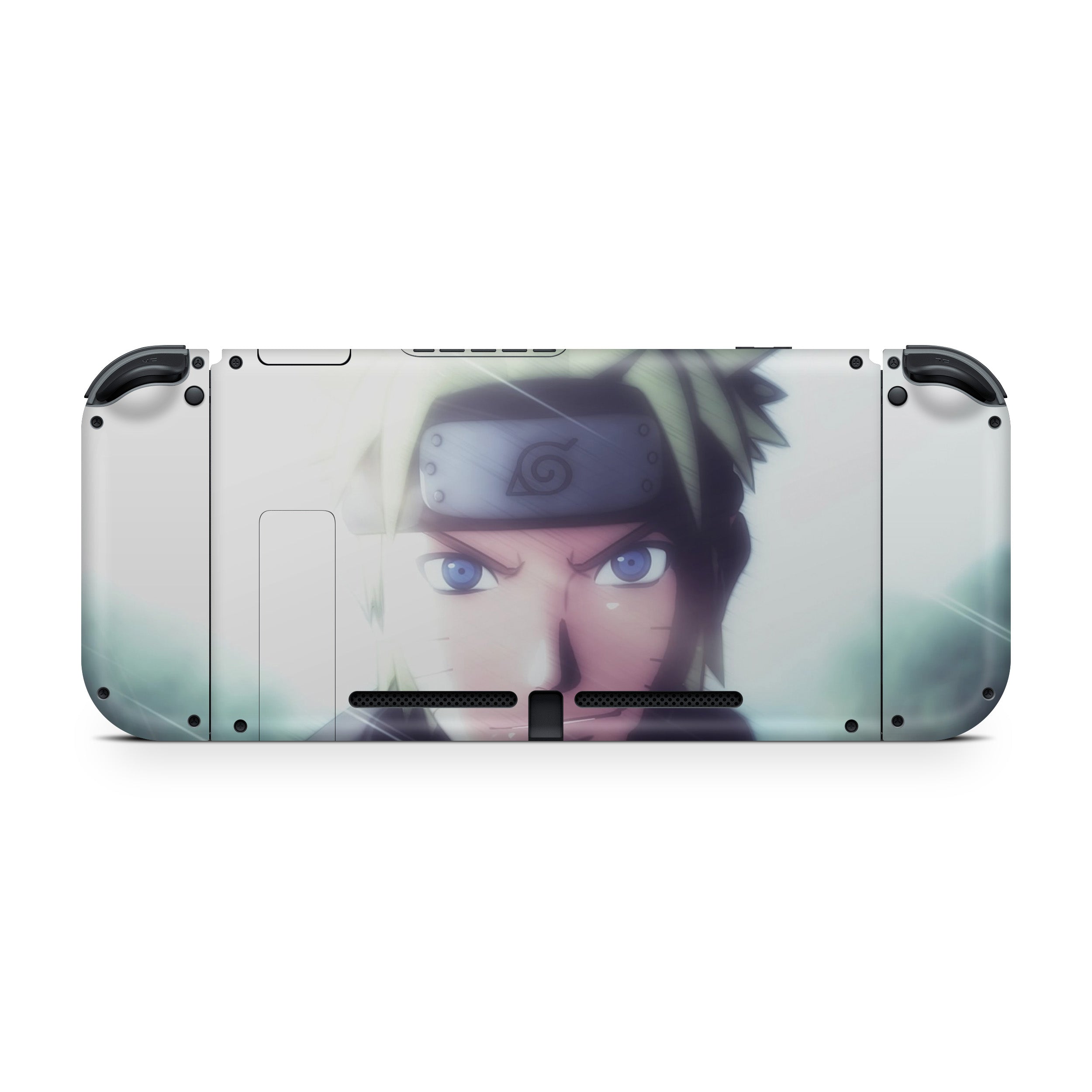 A video game skin featuring a Naruto design for the Nintendo Switch.