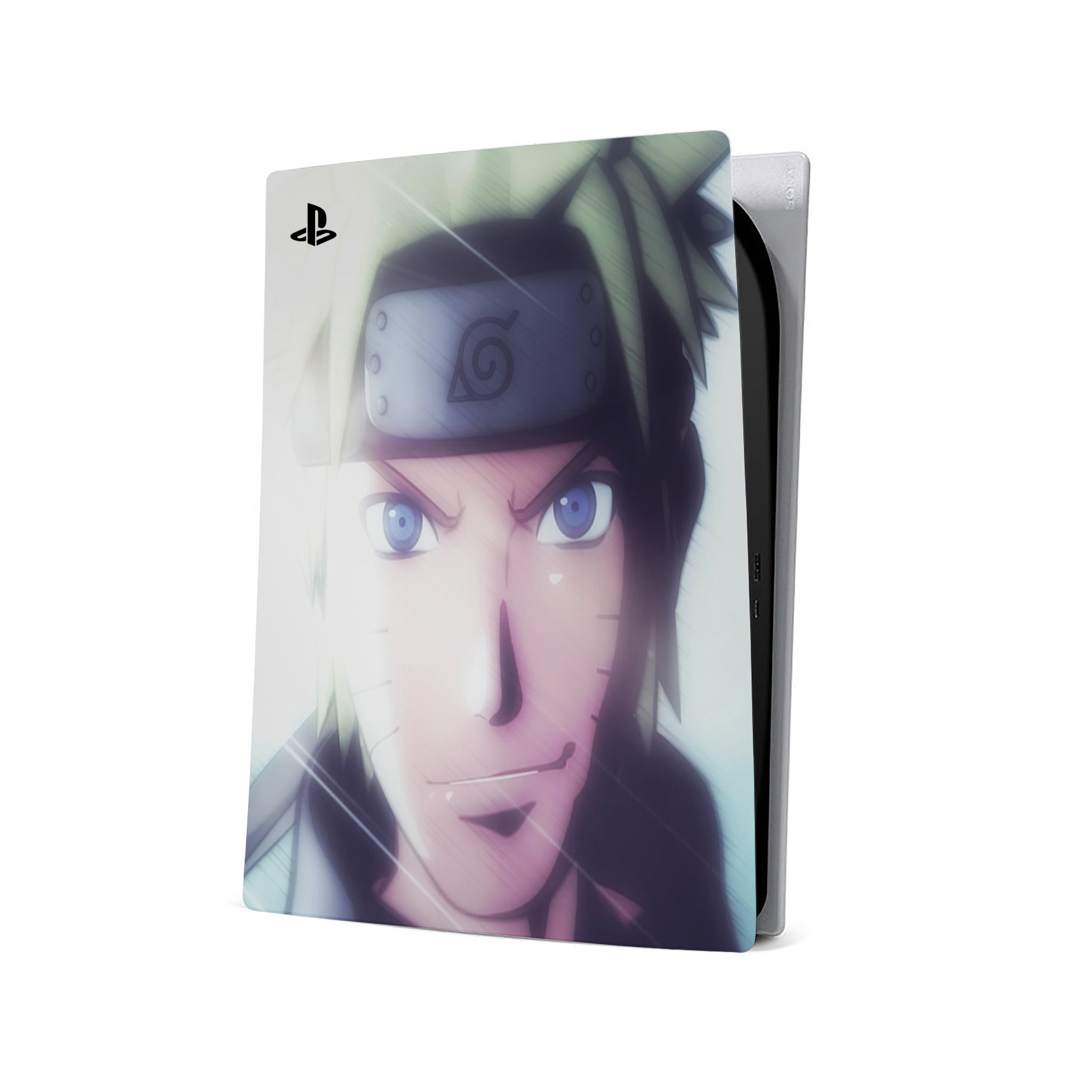 A video game skin featuring a Naruto design for the PS5.