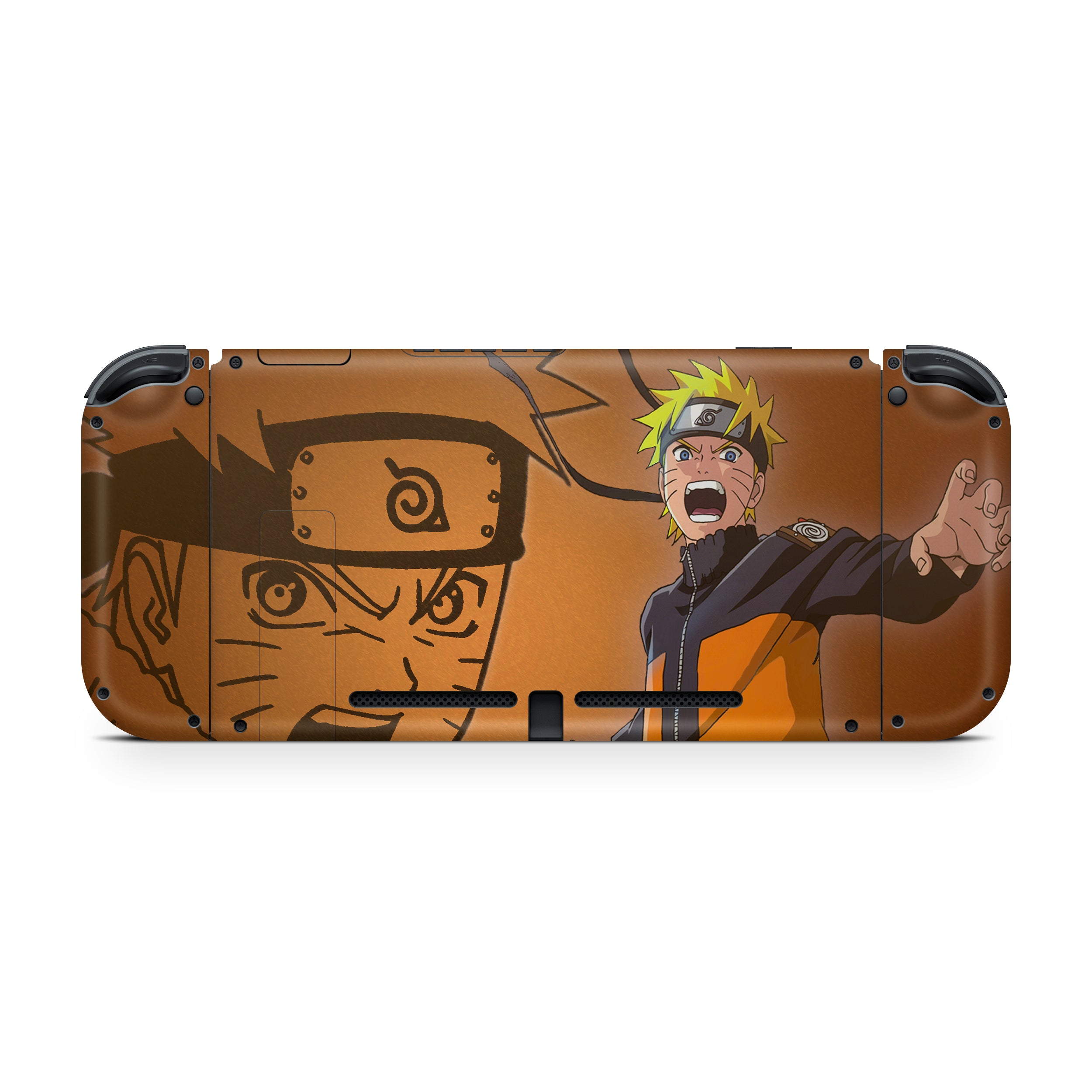 A video game skin featuring a Naruto design for the Nintendo Switch.
