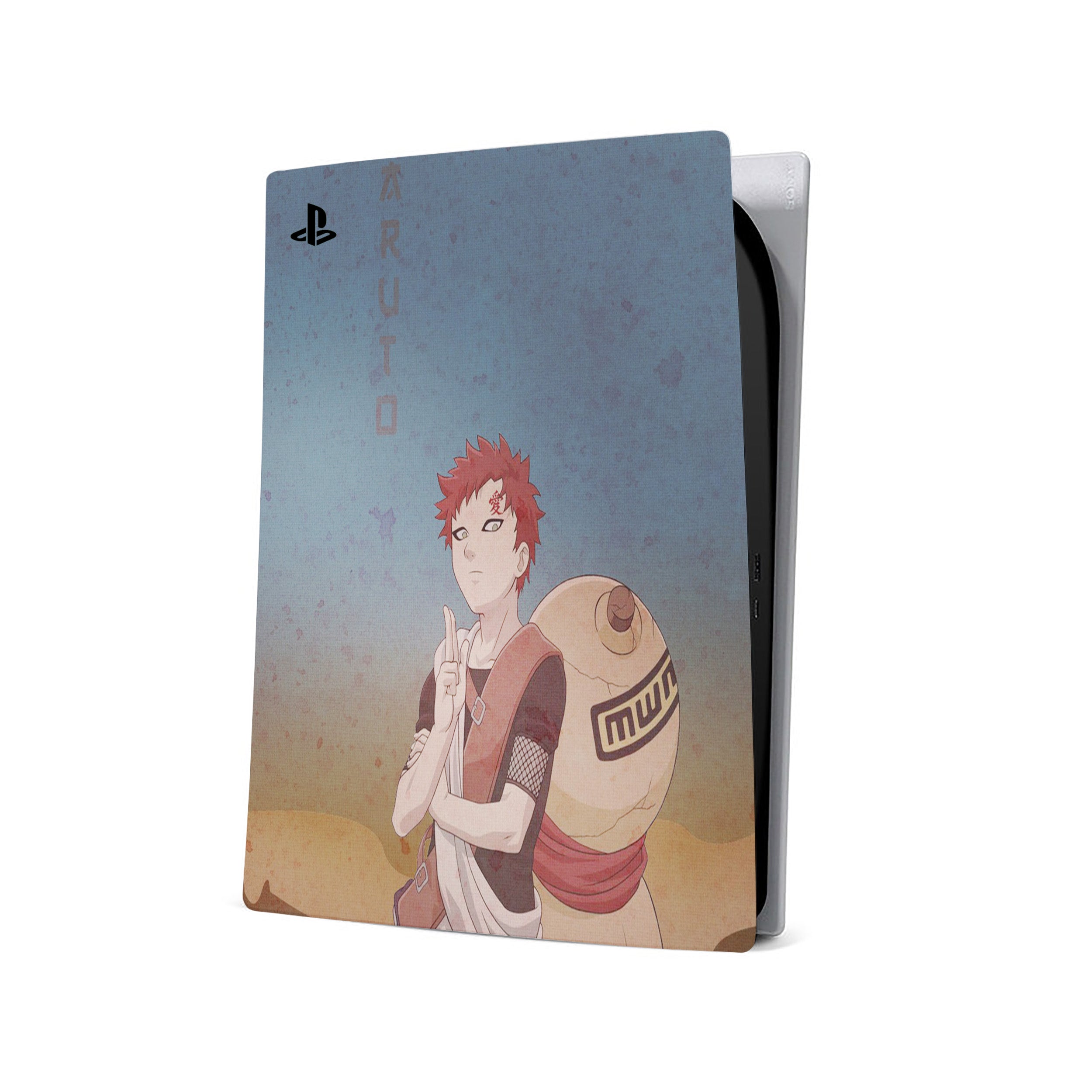 A video game skin featuring a Naruto Gaara design for the PS5.