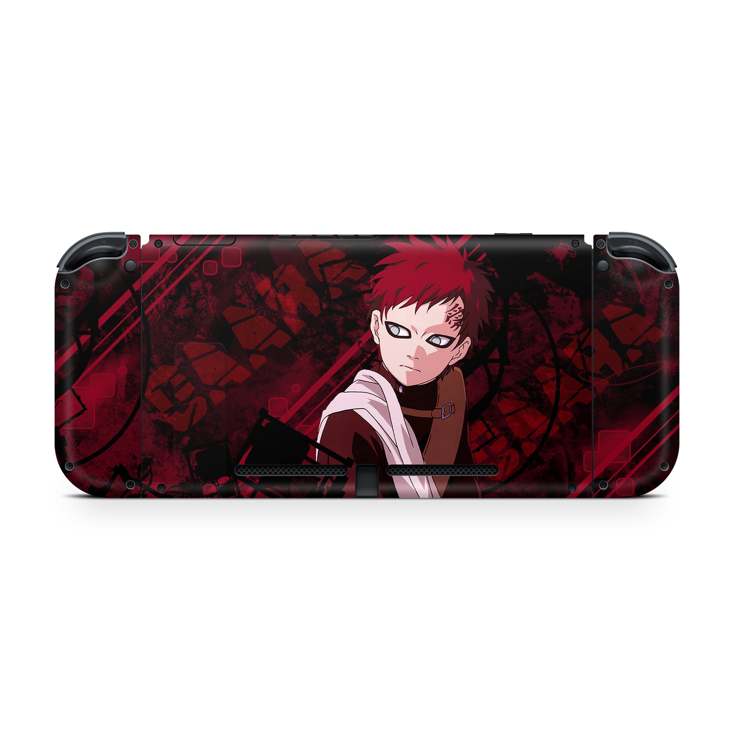 A video game skin featuring a Naruto Gaara design for the Nintendo Switch.
