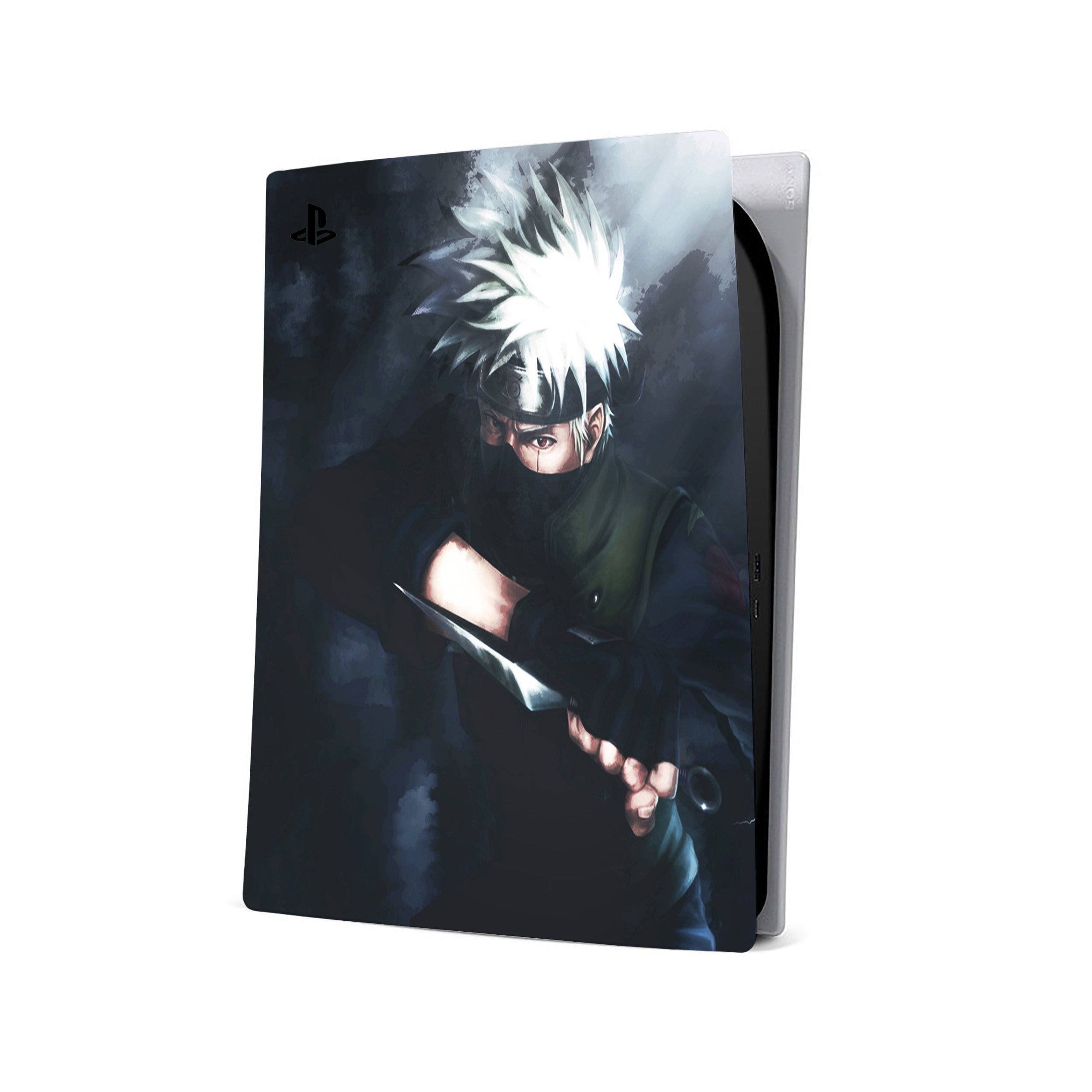 A video game skin featuring a Naruto Kakashi design for the PS5.