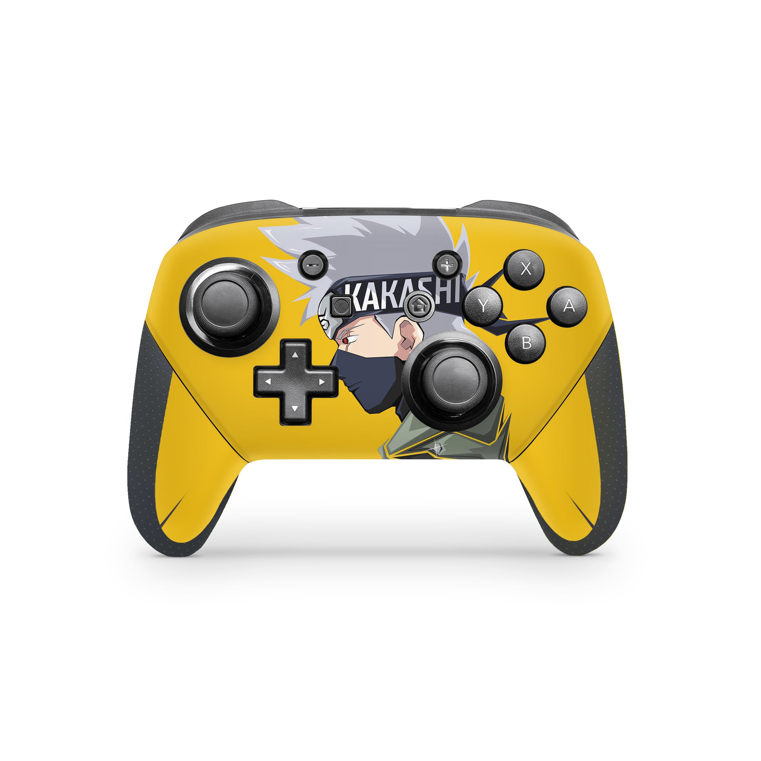 A video game skin featuring a Naruto Kakashi design for the Switch Pro Controller.