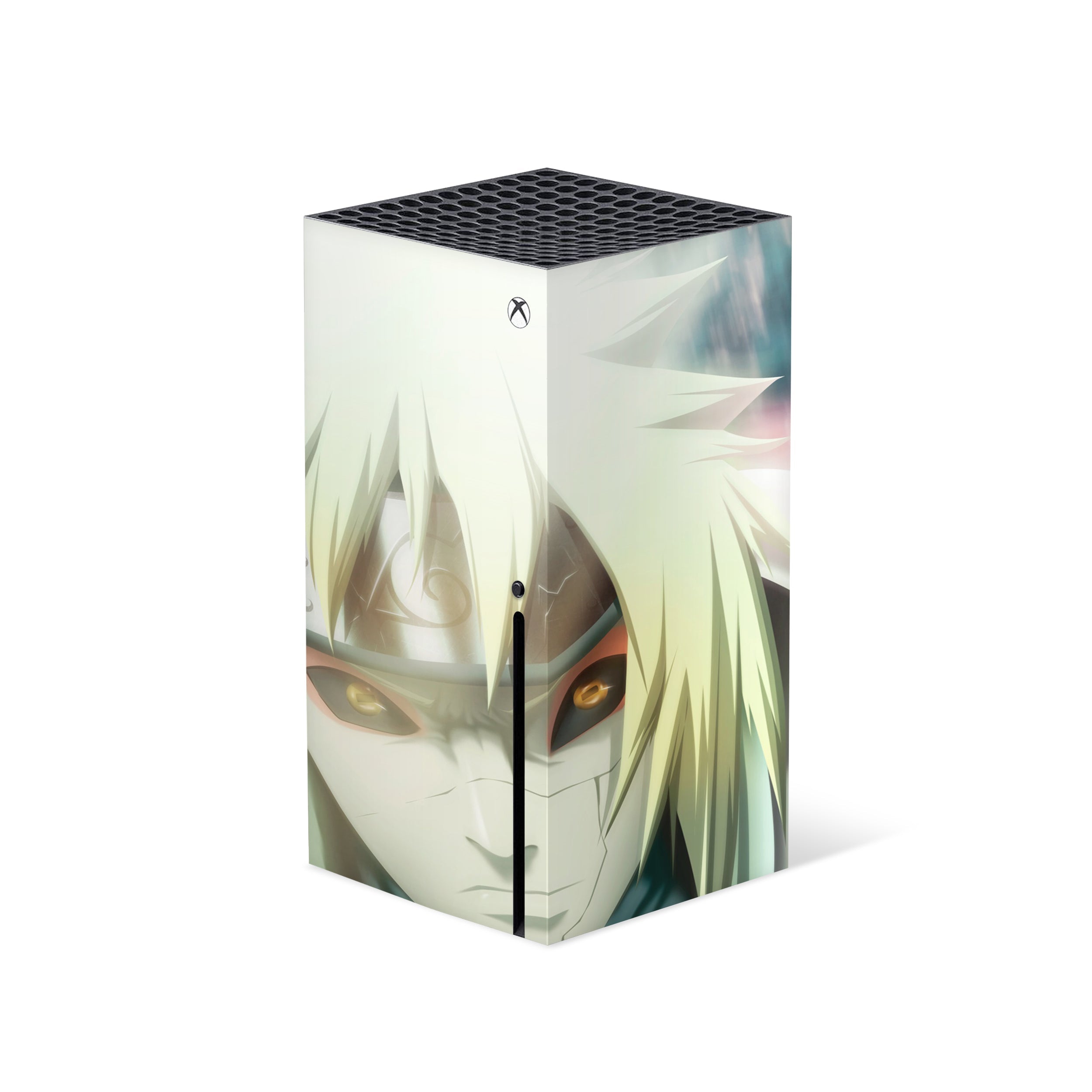 A video game skin featuring a Naruto Minato design for the Xbox Series X.