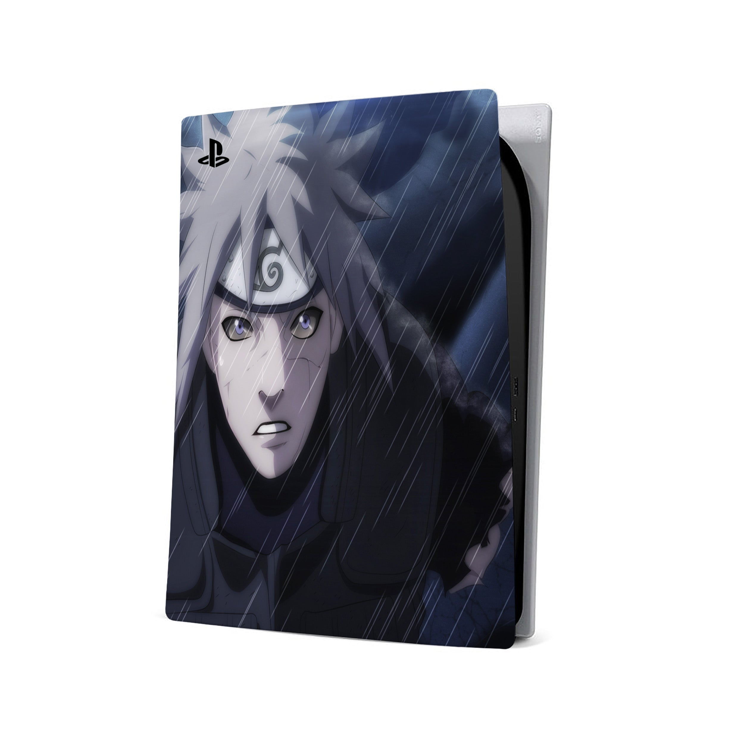 A video game skin featuring a Naruto Minato design for the PS5.