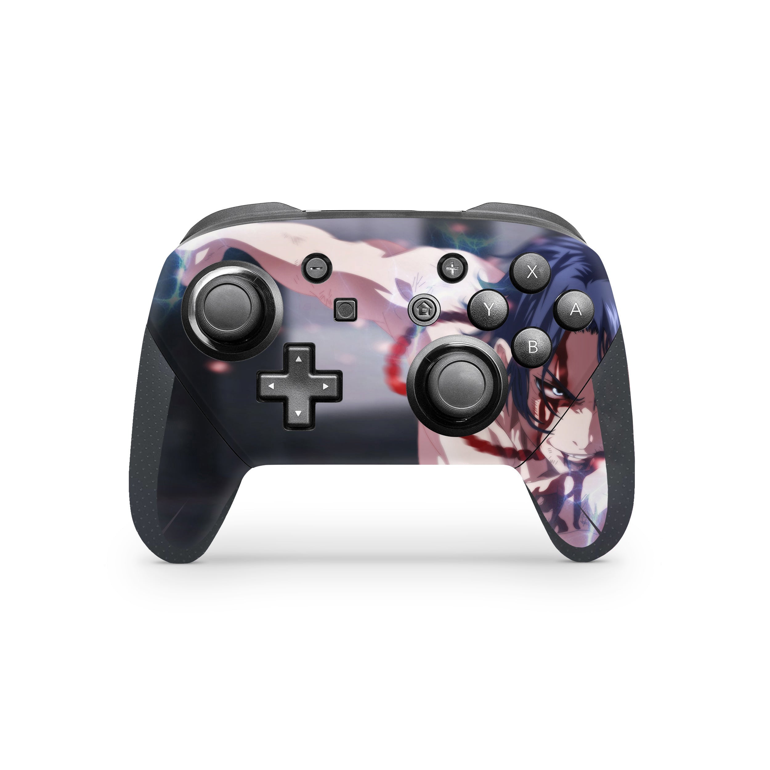 A video game skin featuring a One Piece Portgas D Ace design for the Switch Pro Controller.
