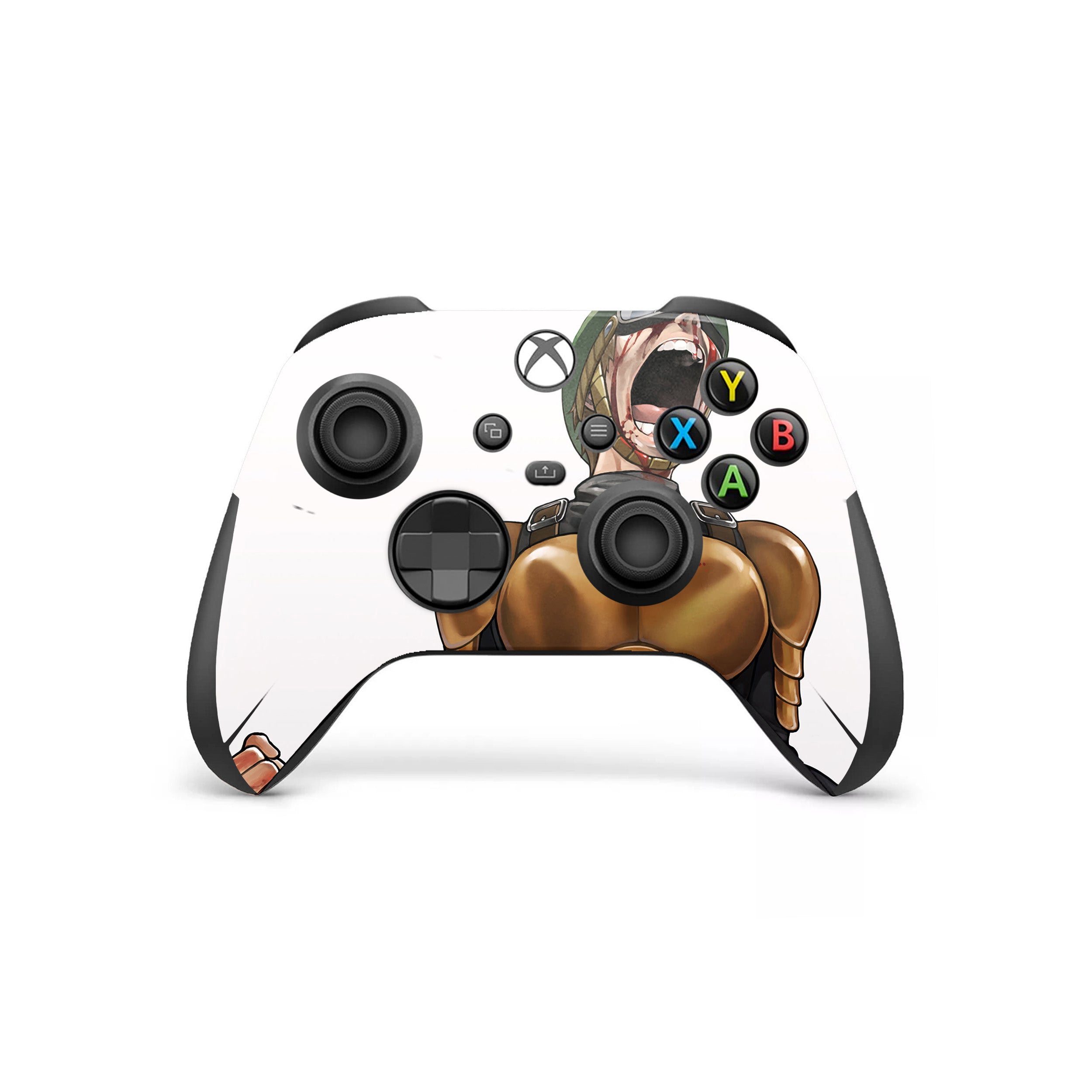 A video game skin featuring a One Punch Man design for the Xbox Wireless Controller.